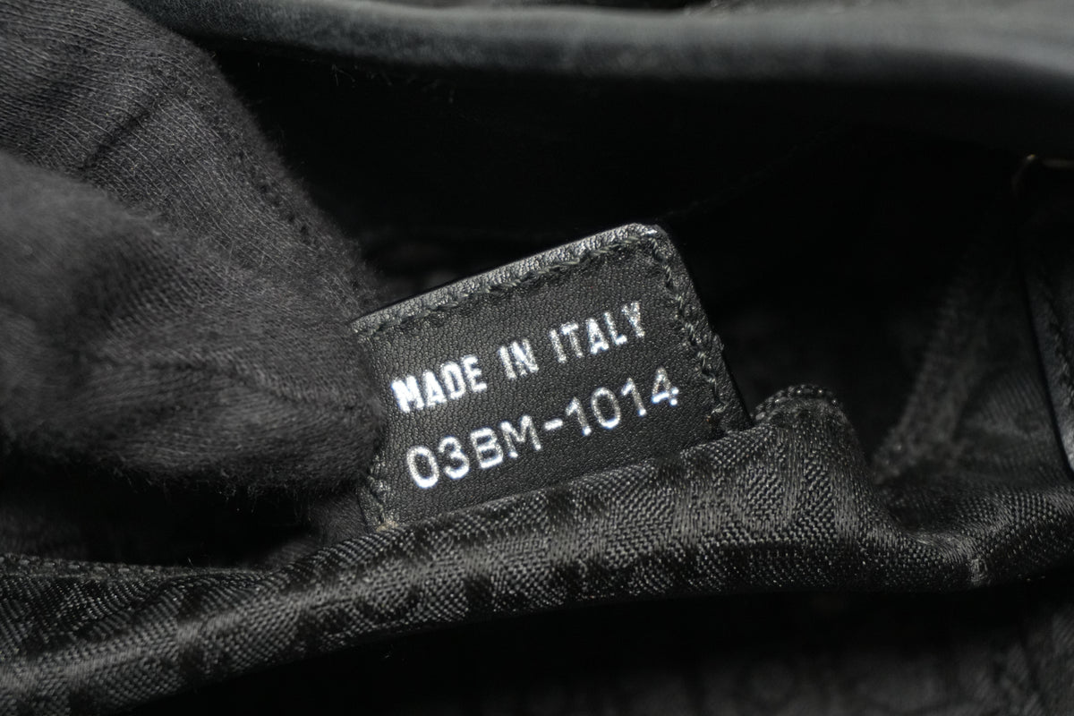 Pre-Owned Dior Cannage Cargo Shopper Tote Black
