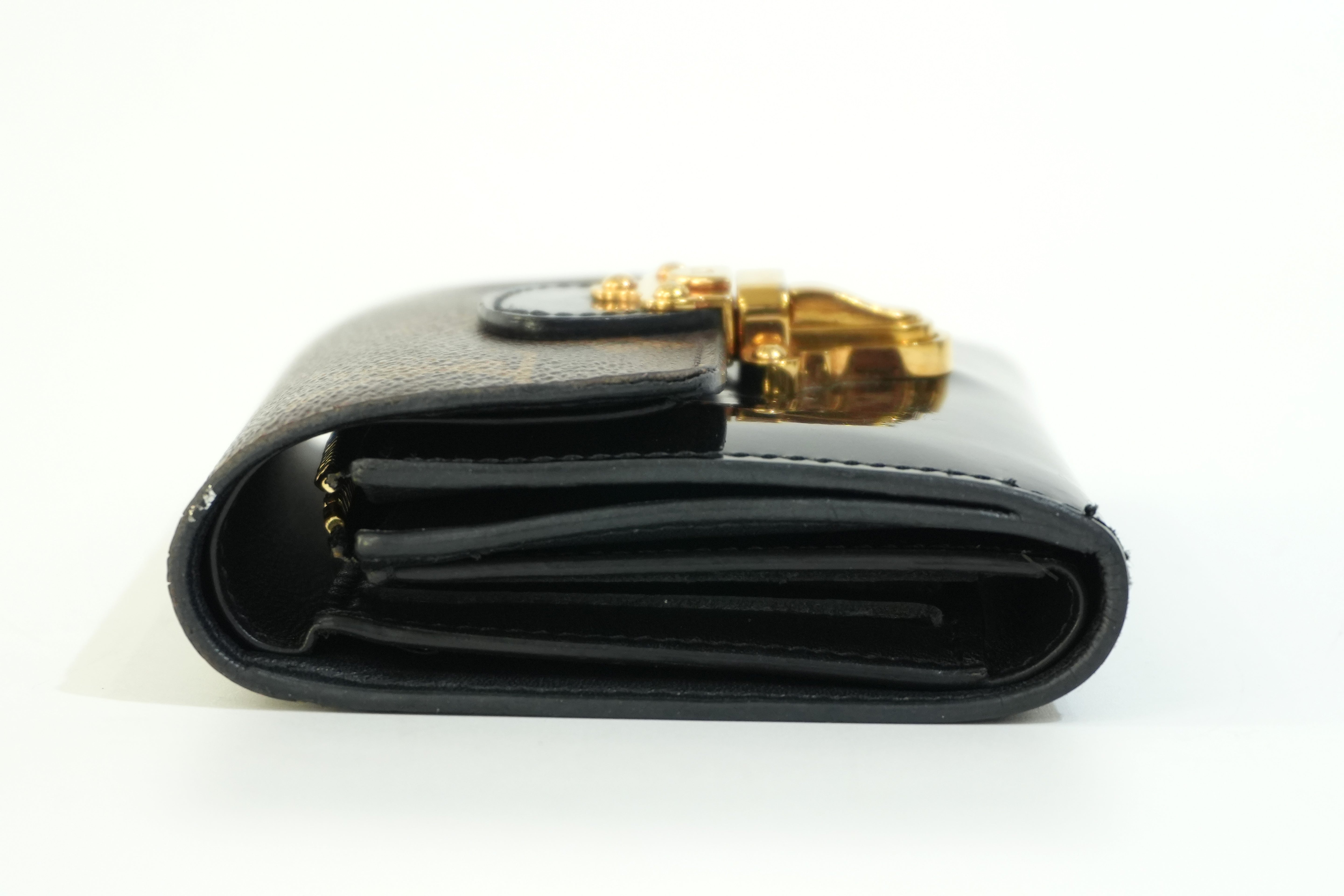Pre-owned Louis Vuitton Cherry Wood Compact Wallet