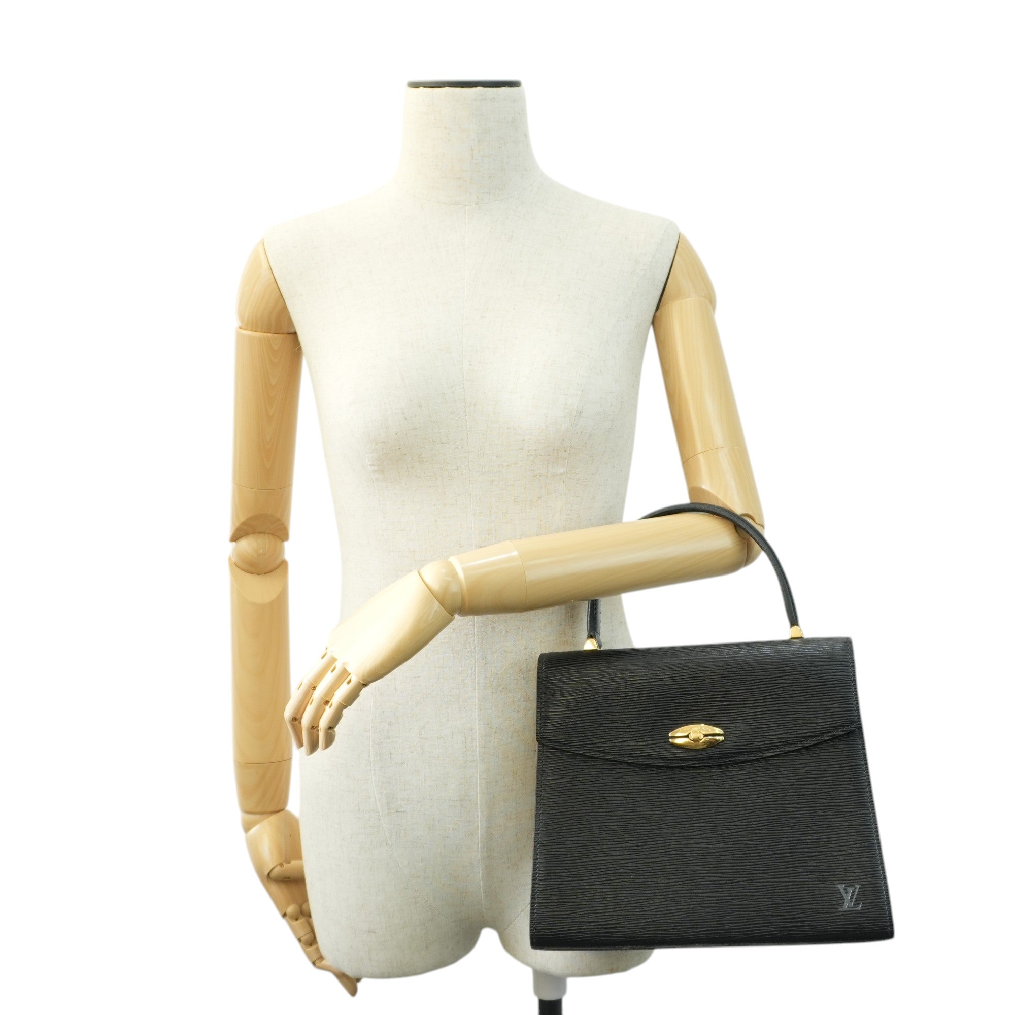 Louis Vuitton Epi Malesherbe Handbag Black Used