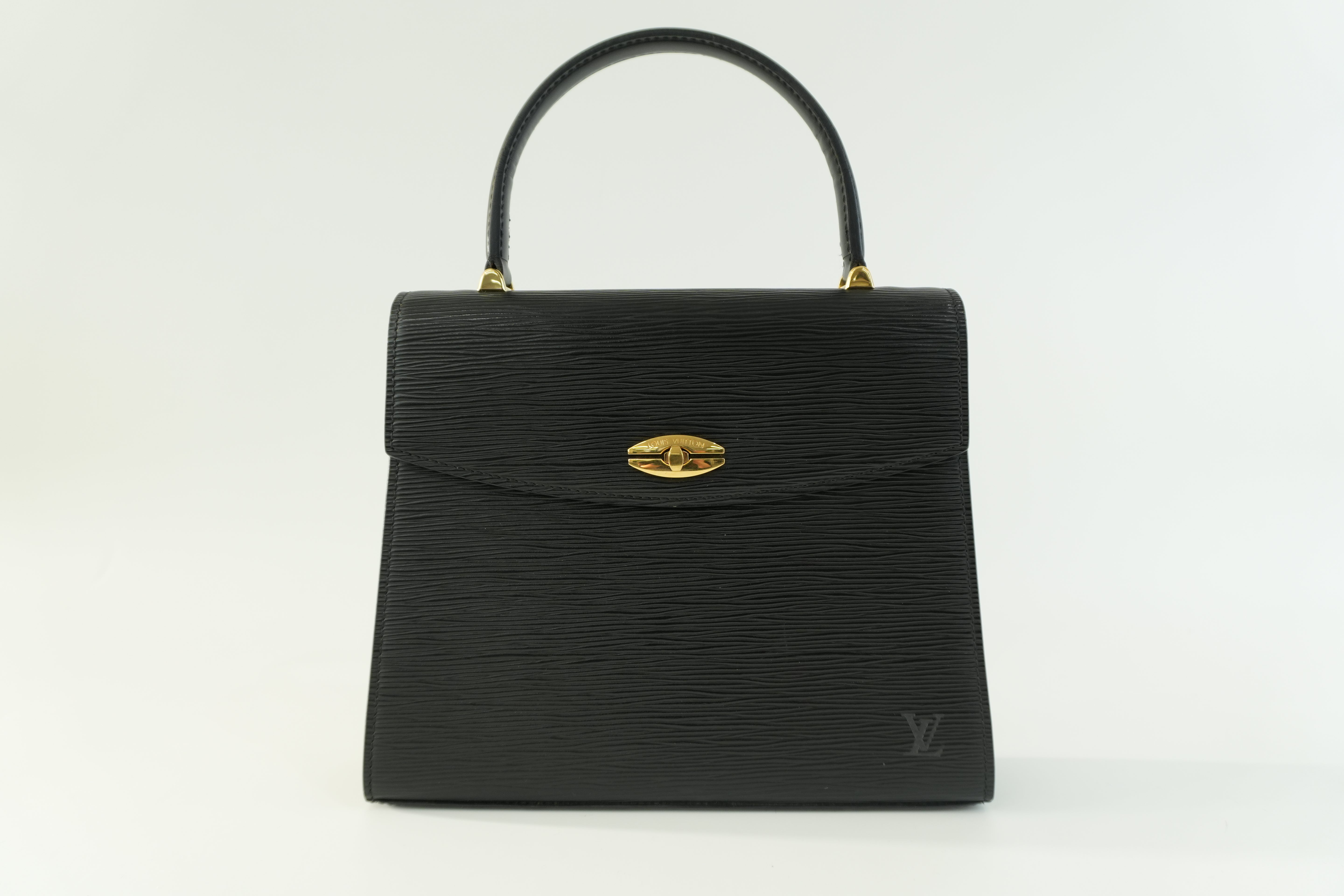 Louis Vuitton Epi Malesherbe Handbag Black Used
