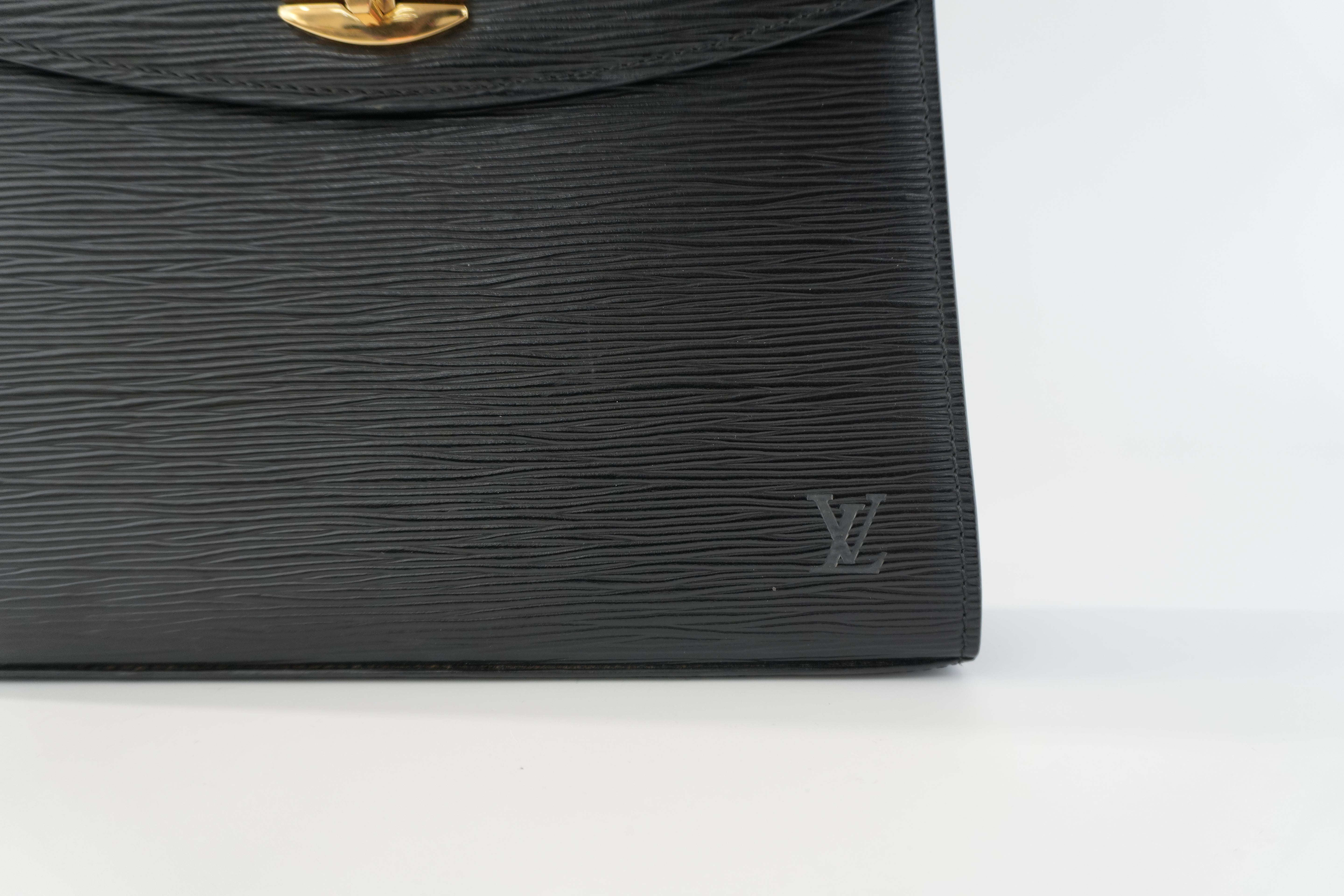 Louis Vuitton Epi Malesherbe Handbag Black Used