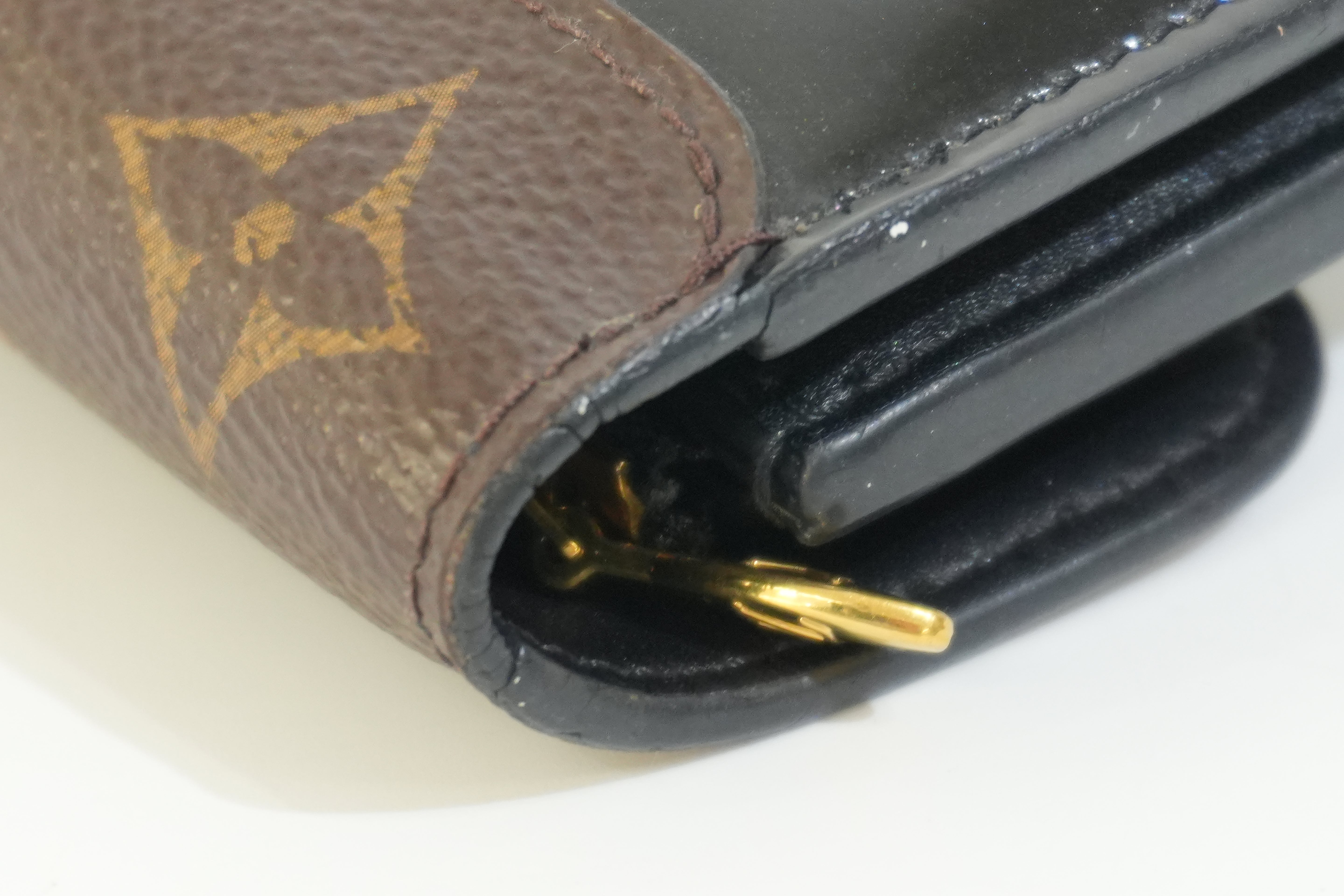 Pre-owned Louis Vuitton Cherry Wood Compact Wallet