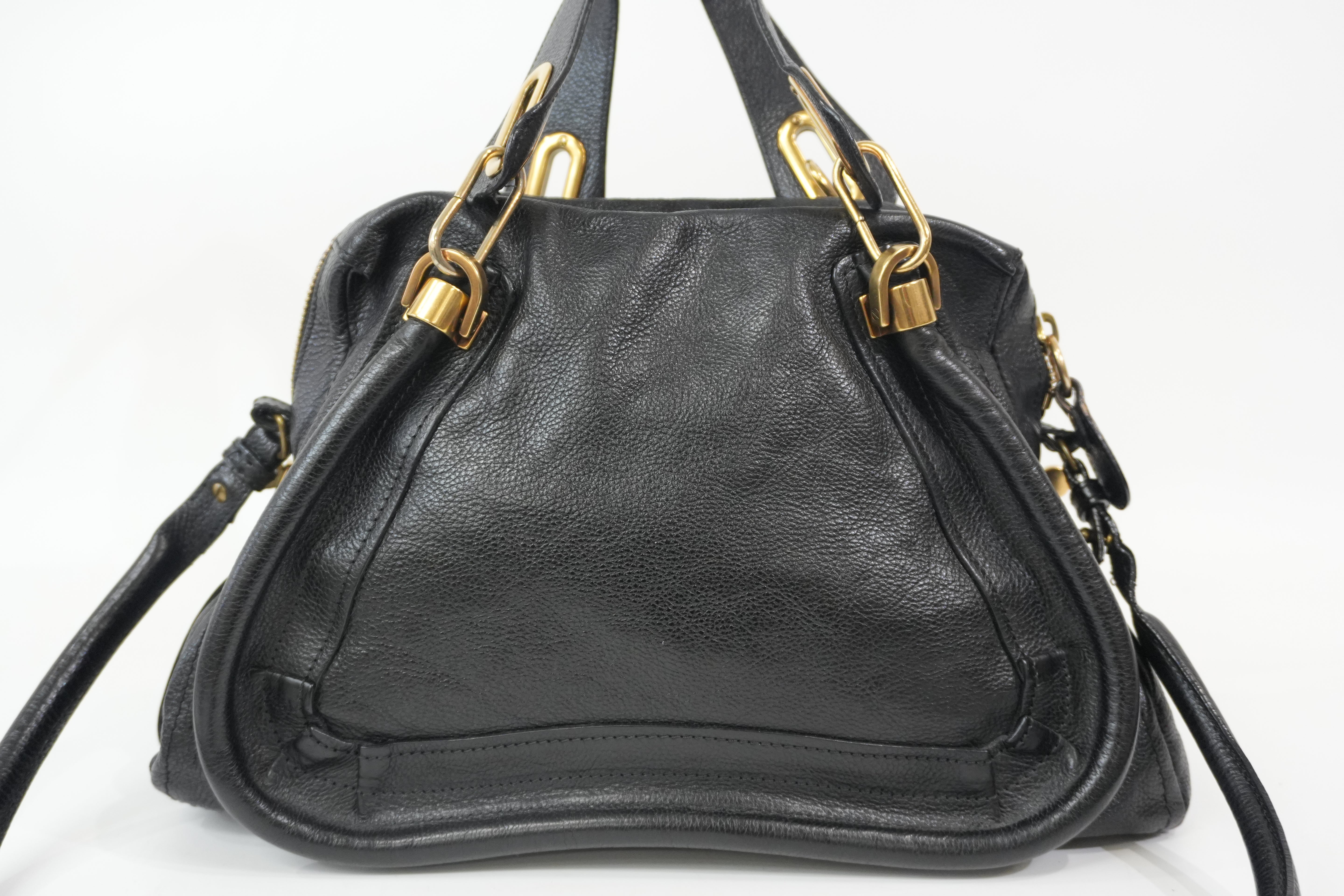 Pre-Owned Chloe Two-Way Paraty Shoulder Bag Black