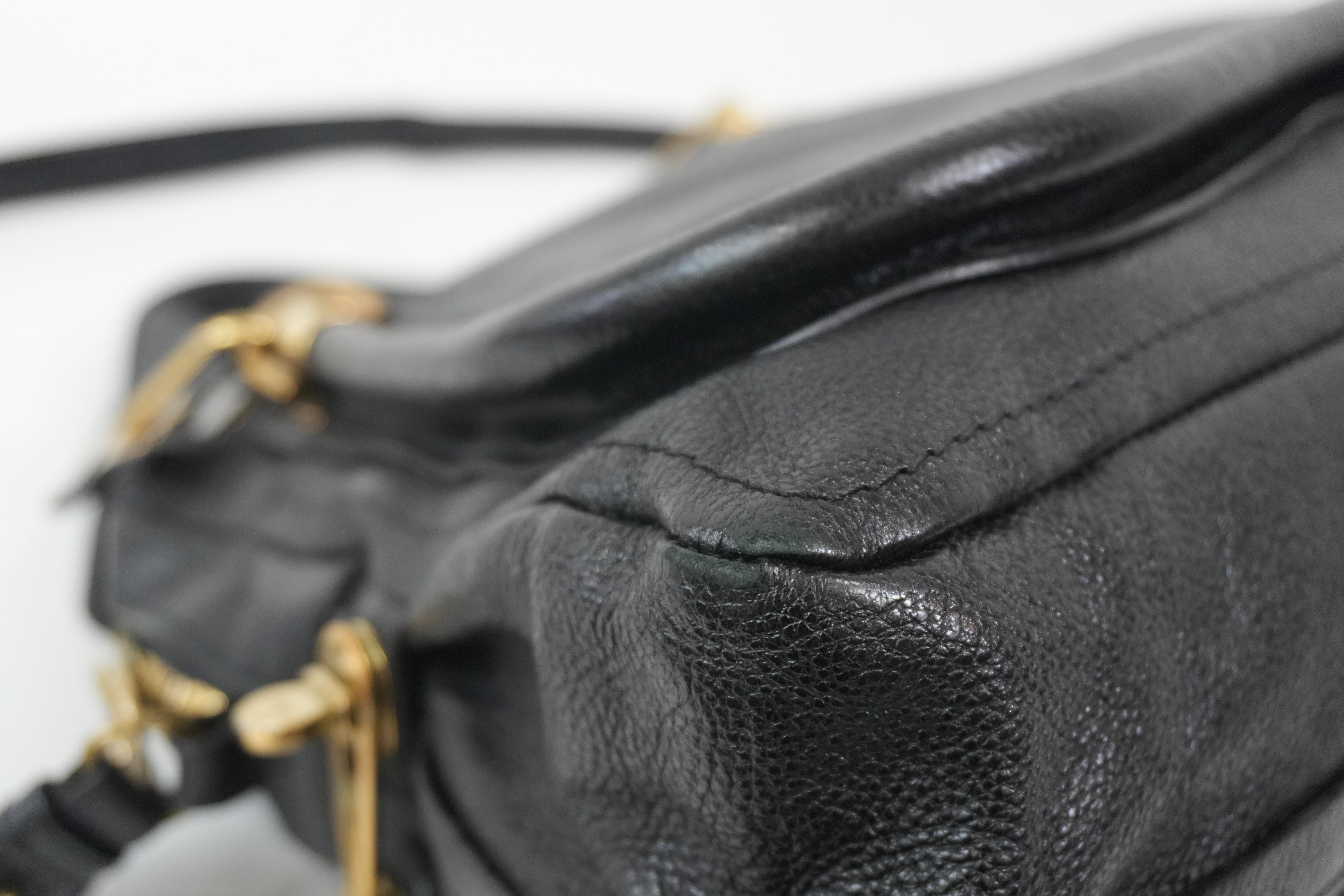 Pre-Owned Chloe Two-Way Paraty Shoulder Bag Black