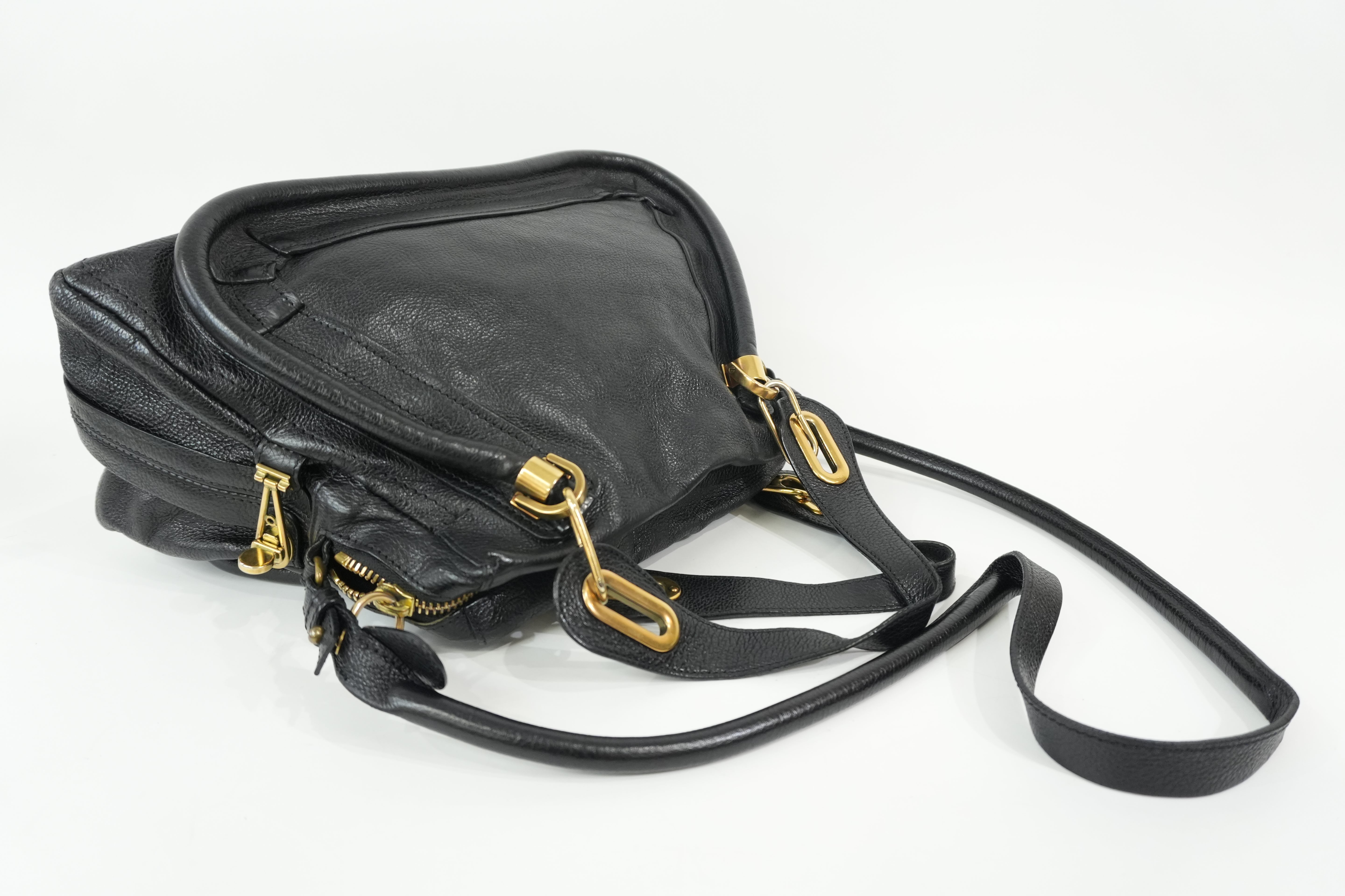 Pre-Owned Chloe Two-Way Paraty Shoulder Bag Black