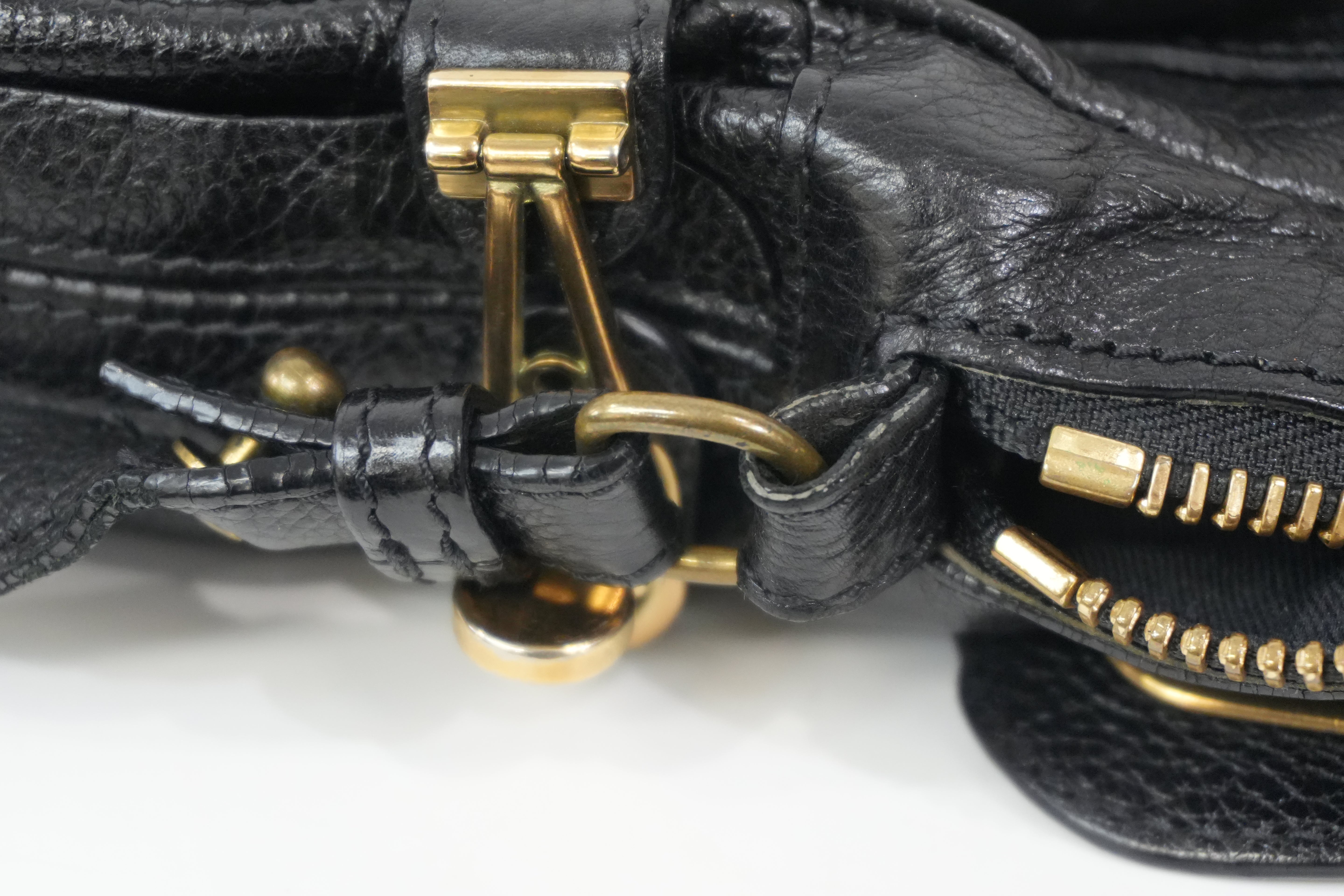 Pre-Owned Chloe Two-Way Paraty Shoulder Bag Black