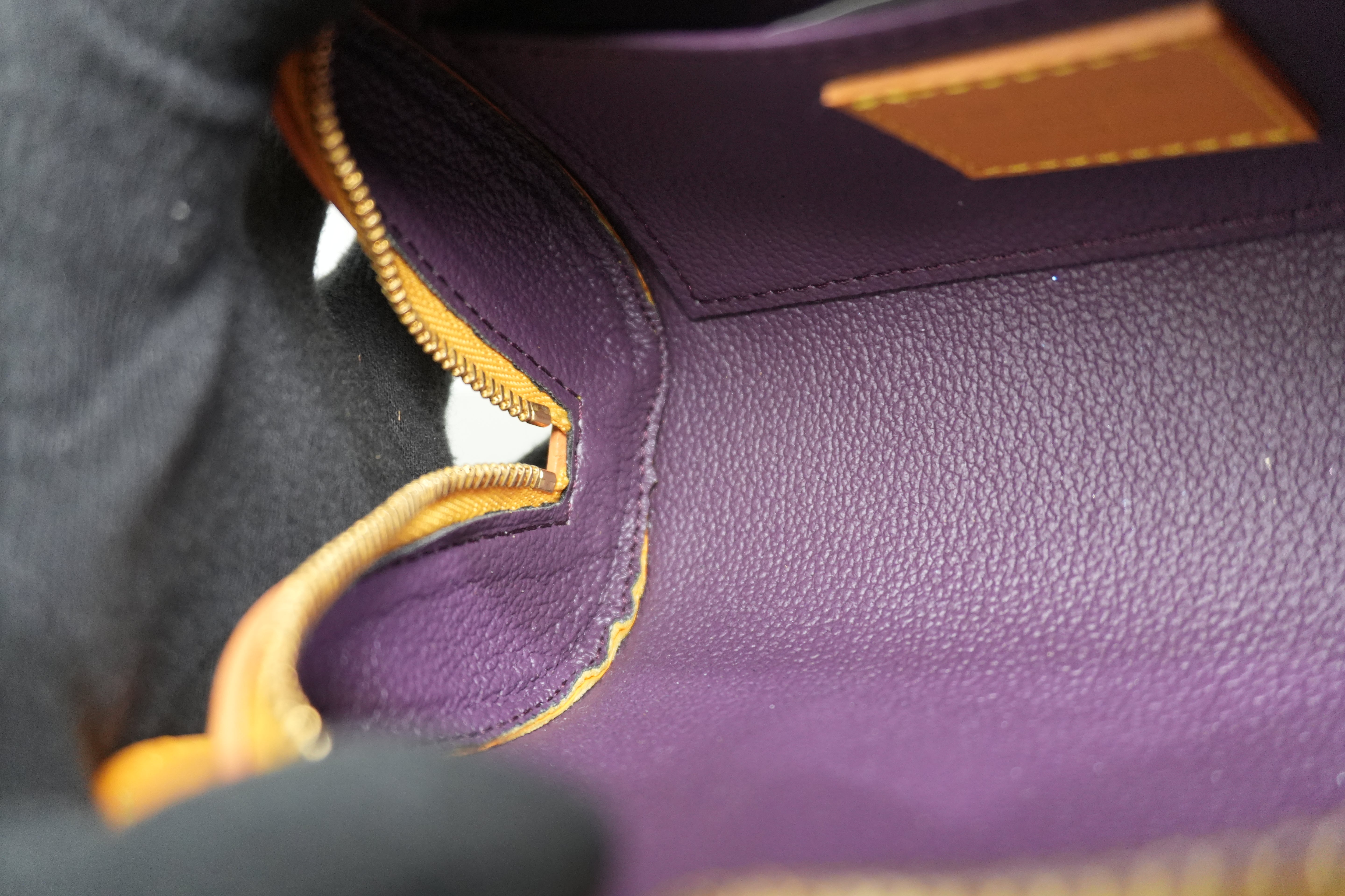 Pre-owned Louis Vuitton Epi Dauphine PM Pouch Yellow