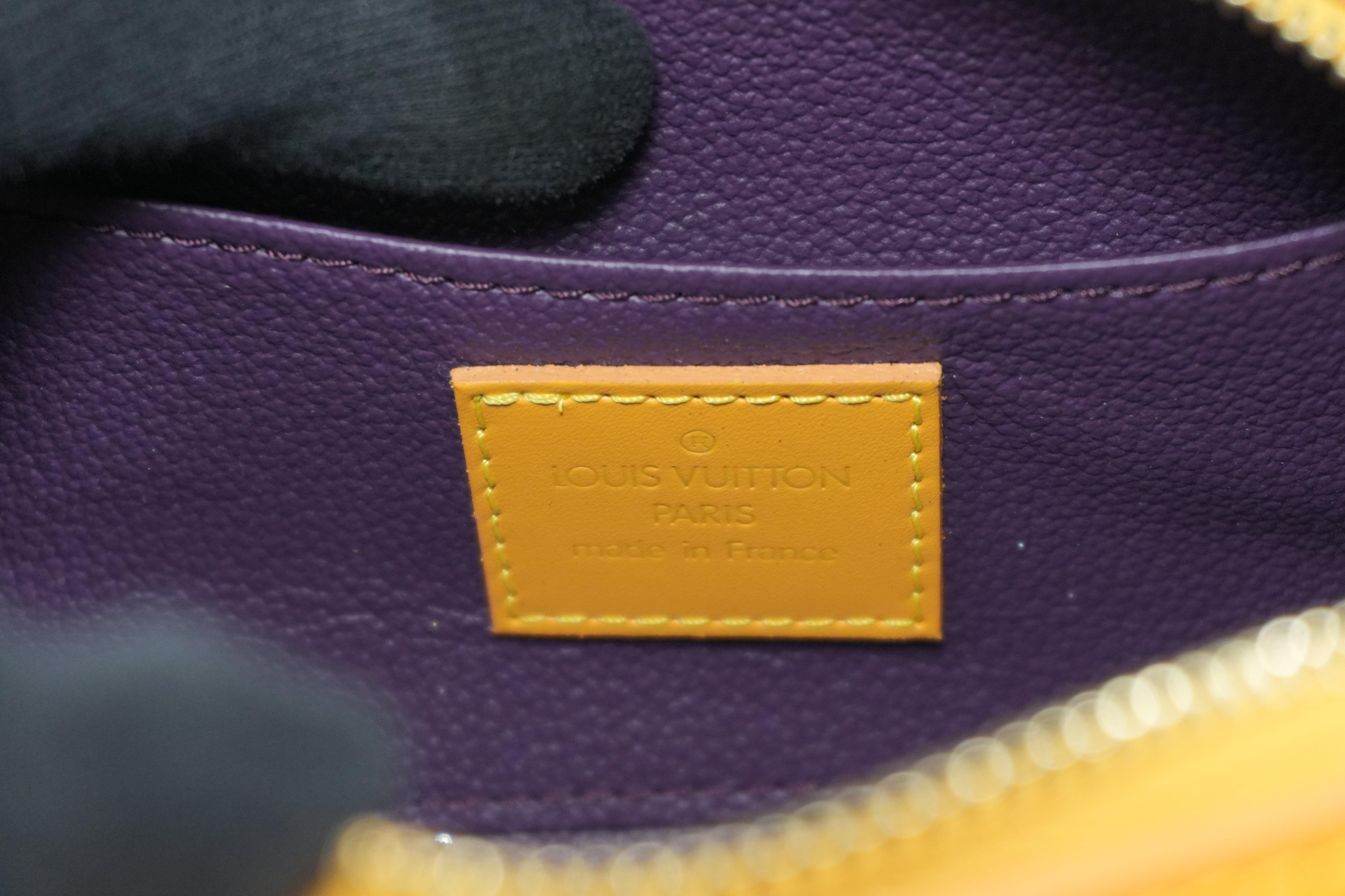 Pre-owned Louis Vuitton Epi Dauphine PM Pouch Yellow