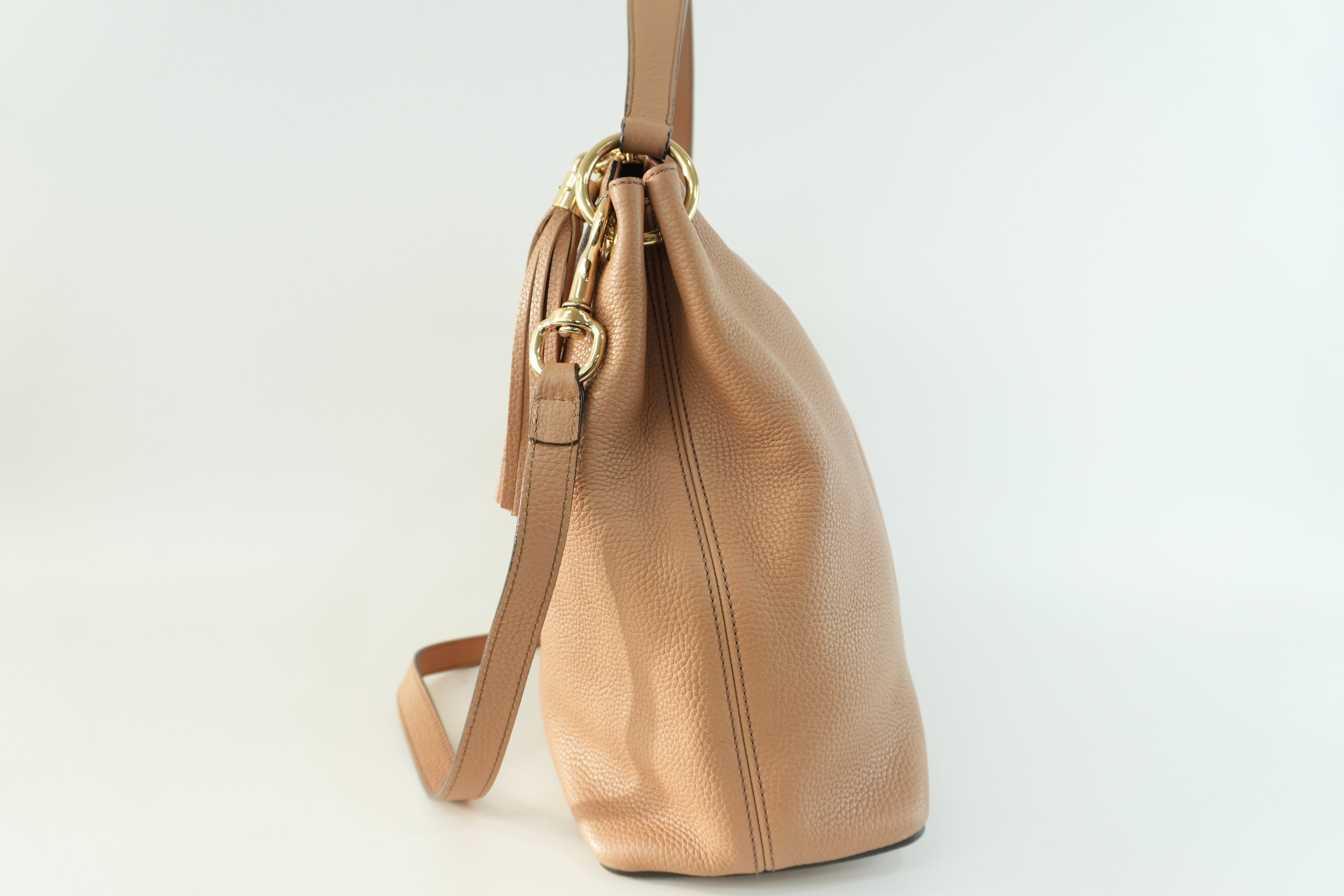 Gucci Soho Interlocking Two Way Shoulder Bag Beige Used