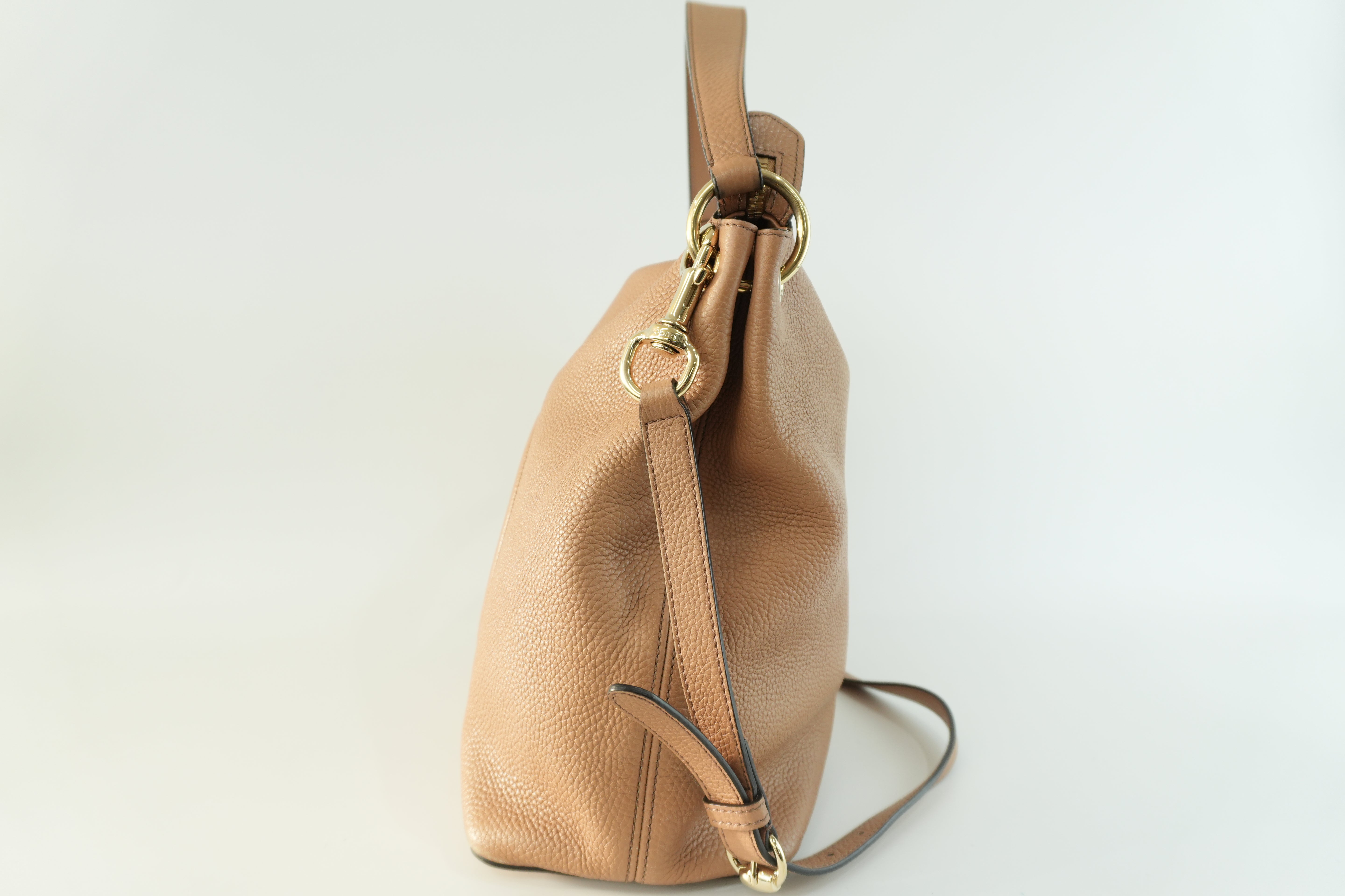 Gucci Soho Interlocking Two Way Shoulder Bag Beige Used