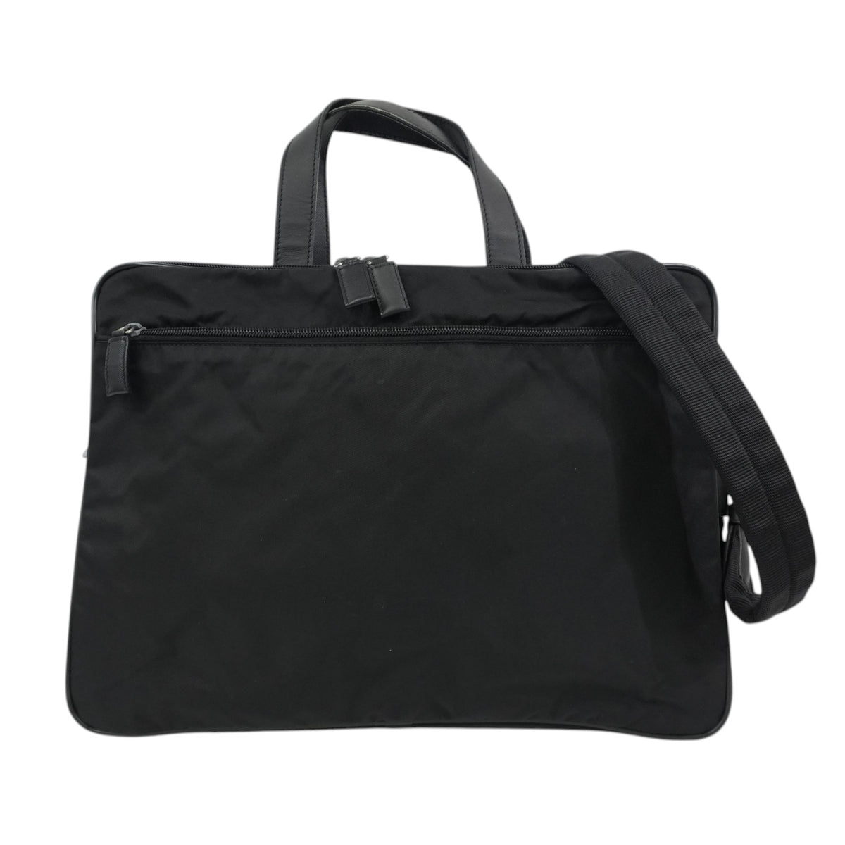 Pre-Owned Prada Nylon Two-Way Suitcase Black
