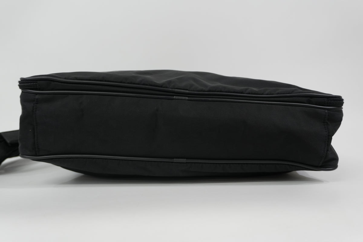 Pre-Owned Prada Nylon Two-Way Suitcase Black