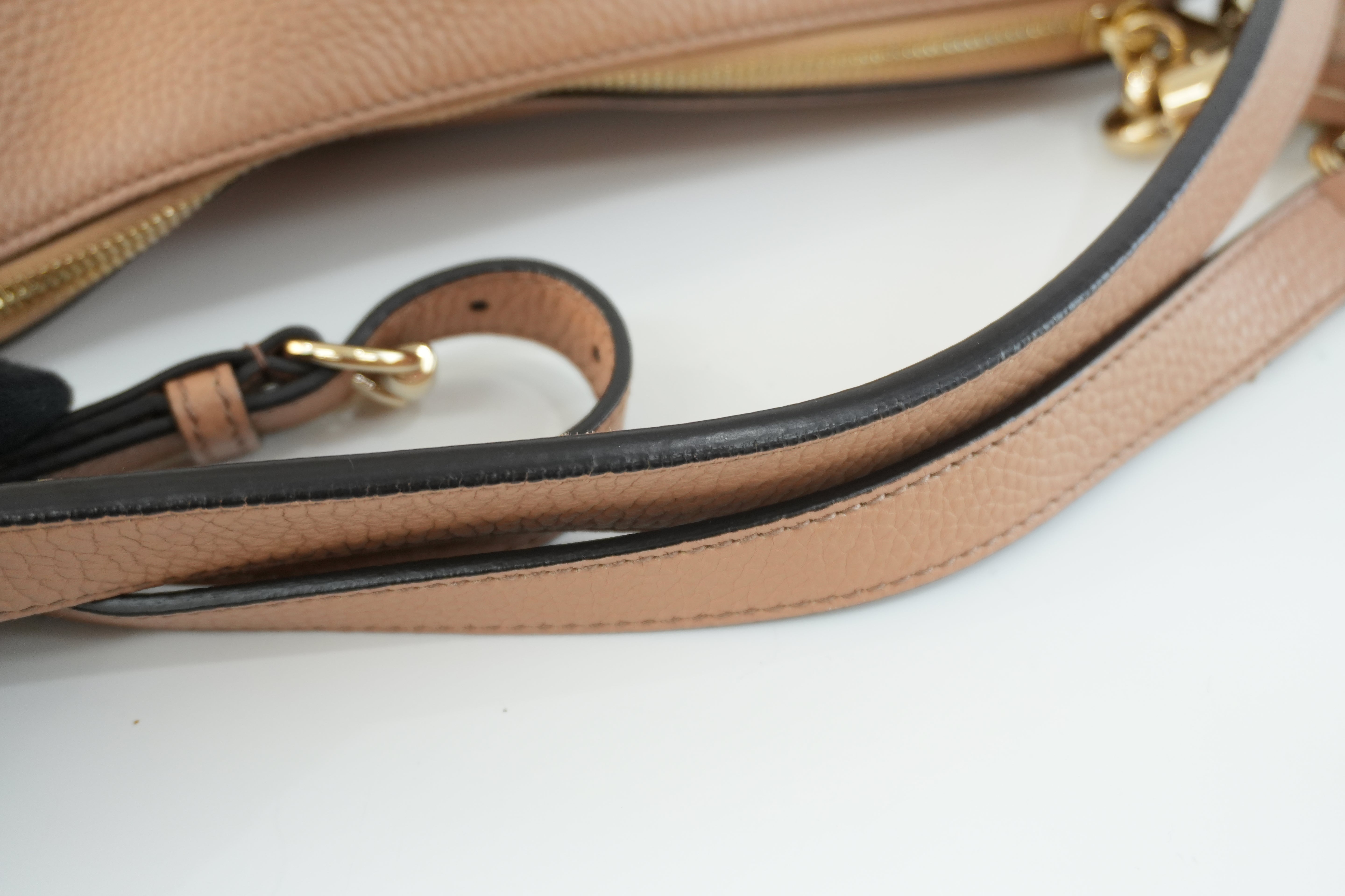 Gucci Soho Interlocking Two Way Shoulder Bag Beige Used