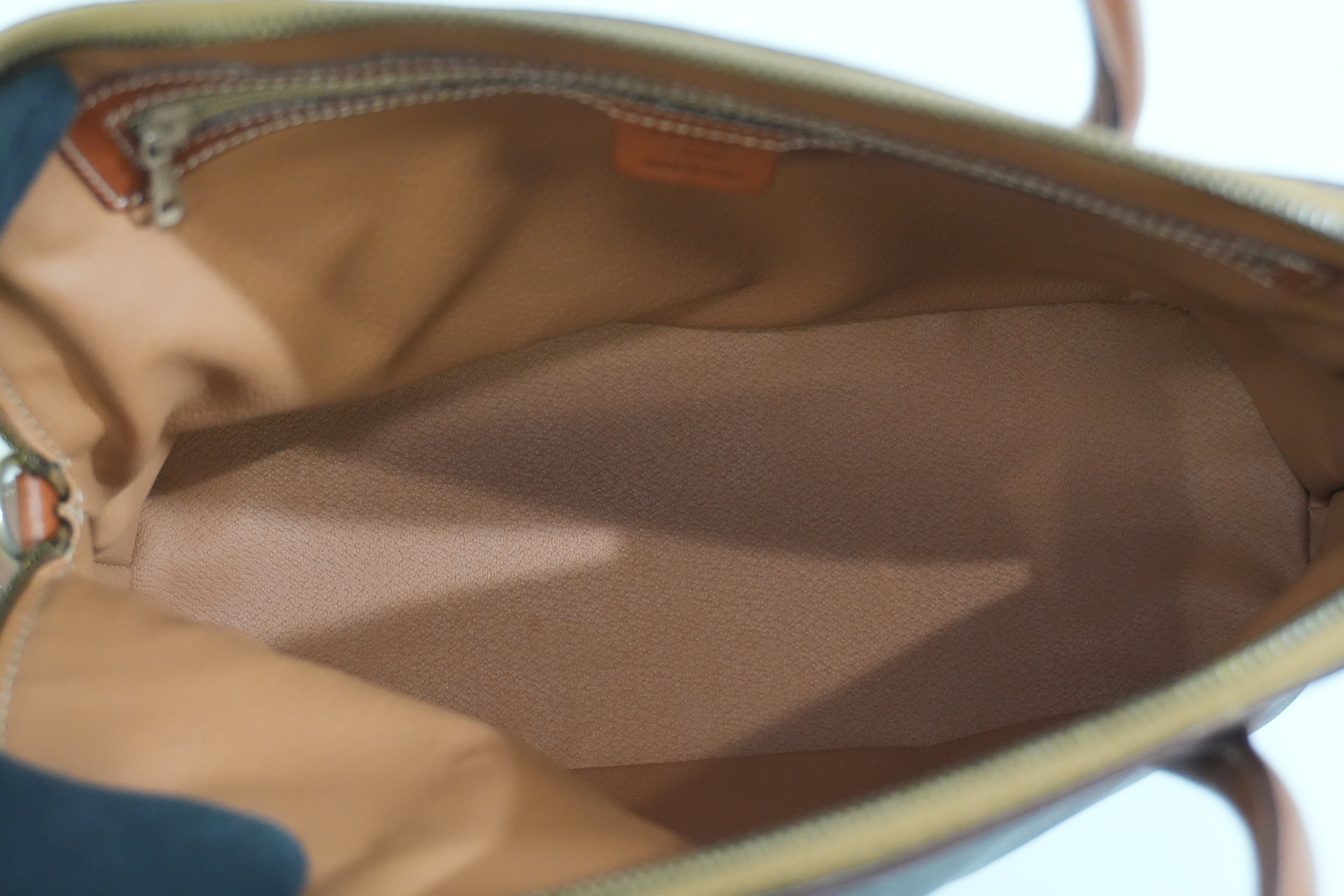 Pre-owned Celine Macadam Top handle Handbag Brown