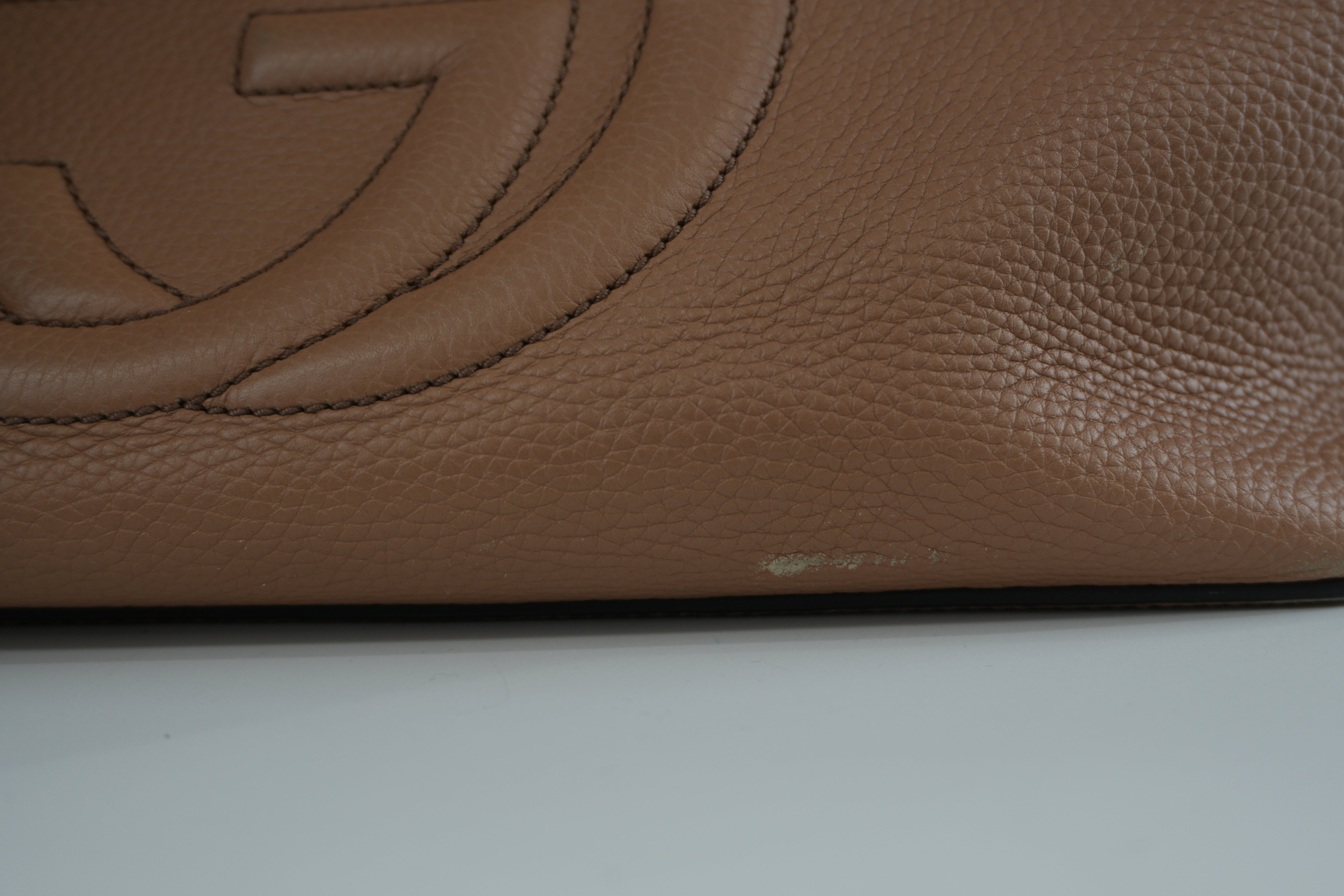 Gucci Soho Interlocking Two Way Shoulder Bag Beige Used