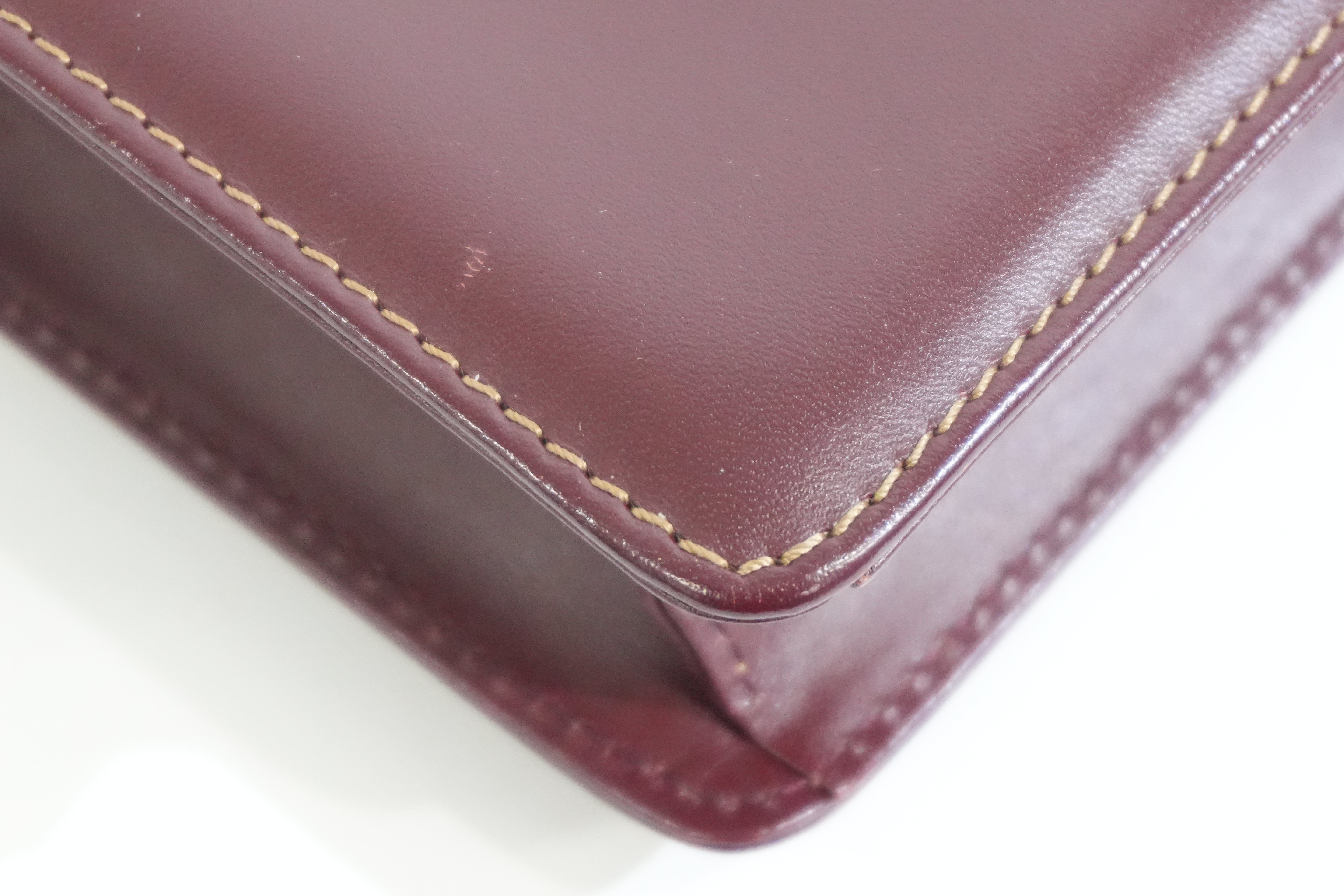 Pre-owned Cartier Crossbody Bag Burgundy
