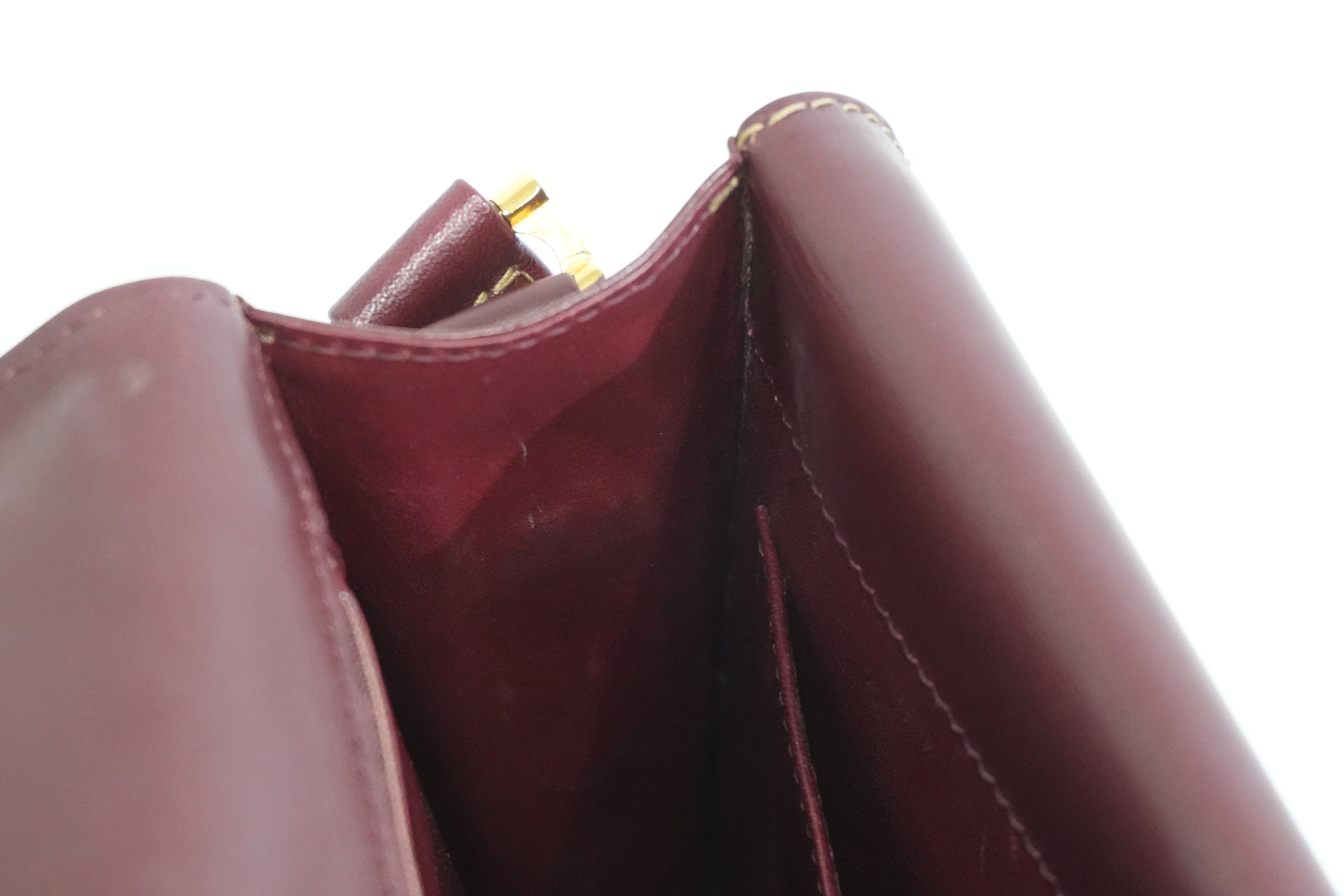 Pre-owned Cartier Crossbody Bag Burgundy