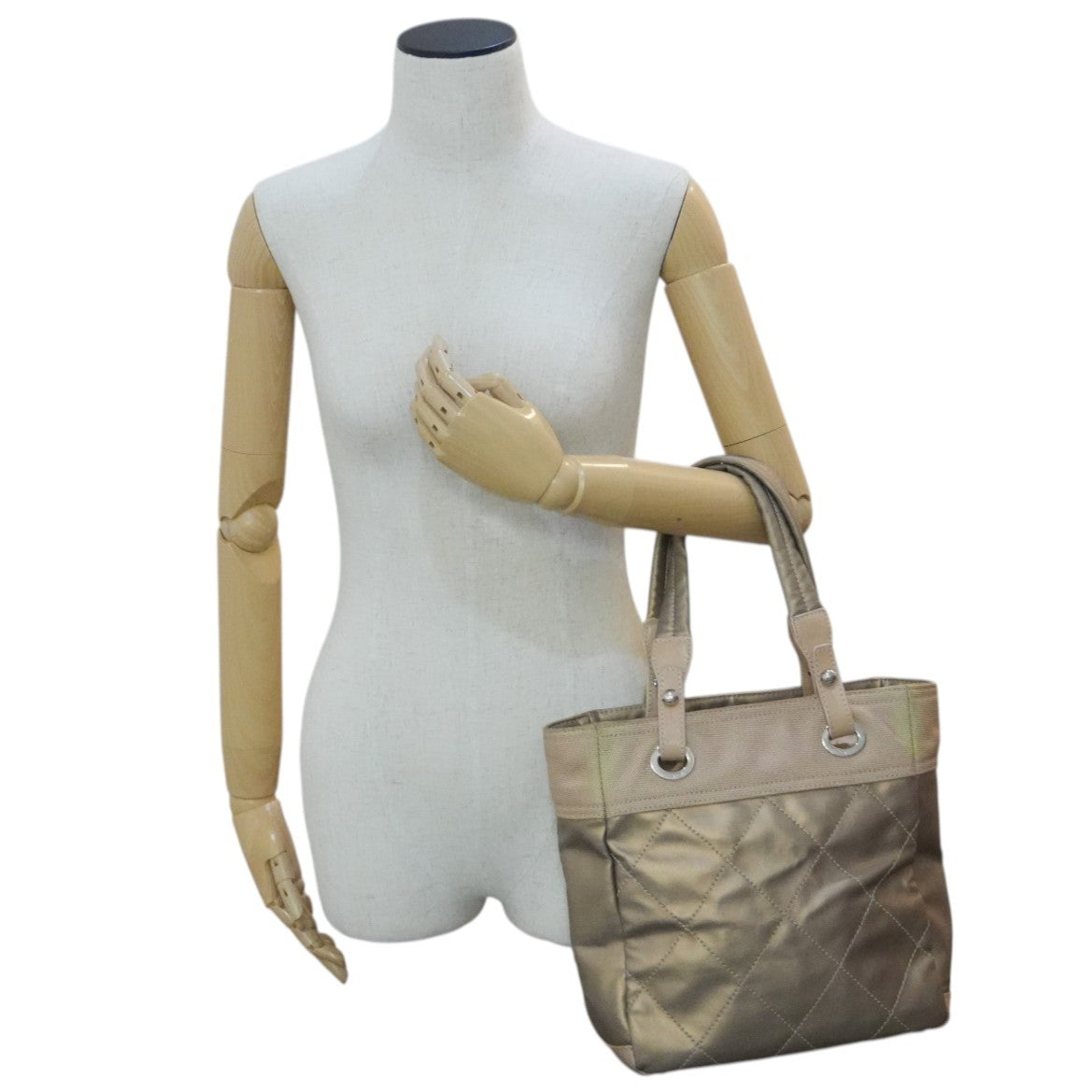 Pre-owned Chanel Paris Biarritz Tote Bag Metallic Gold