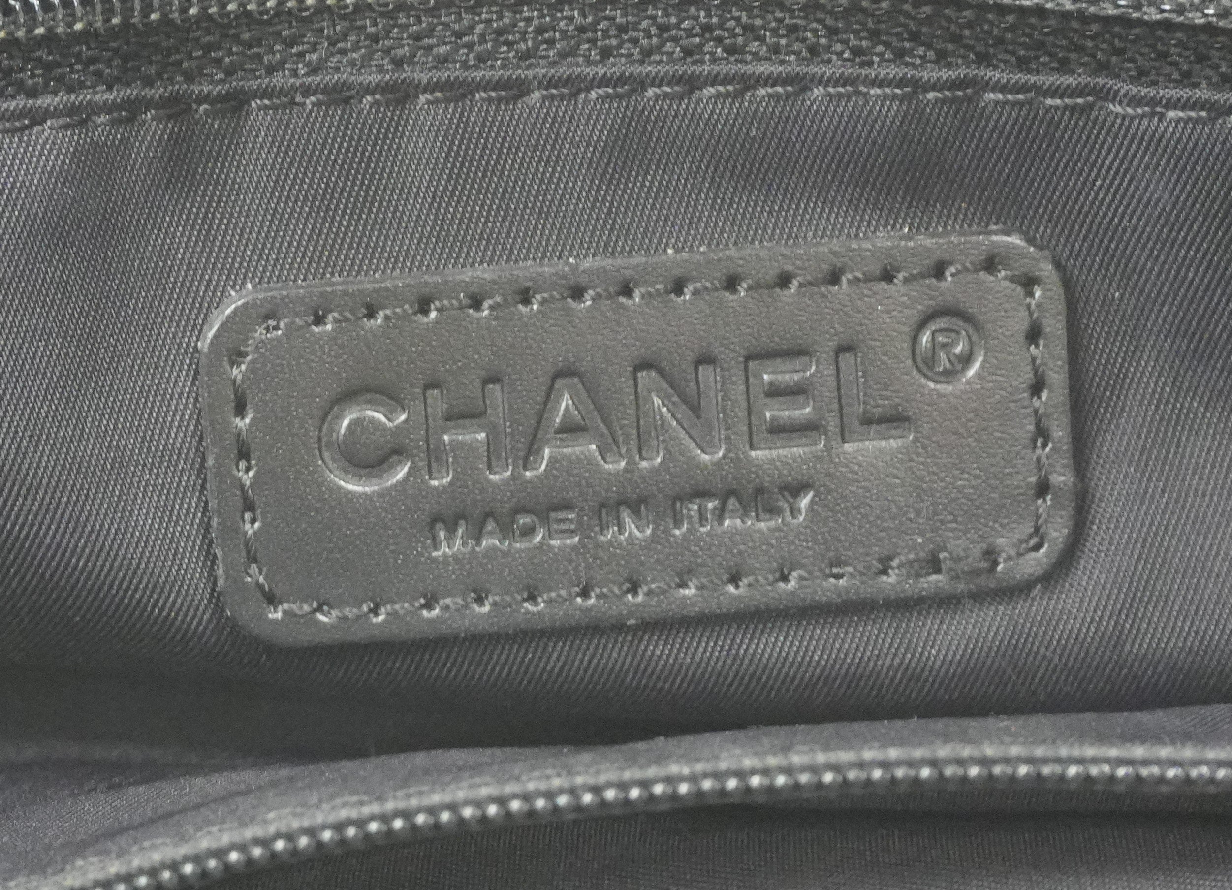 Chanel New Travel Line Tote Bag Black Used