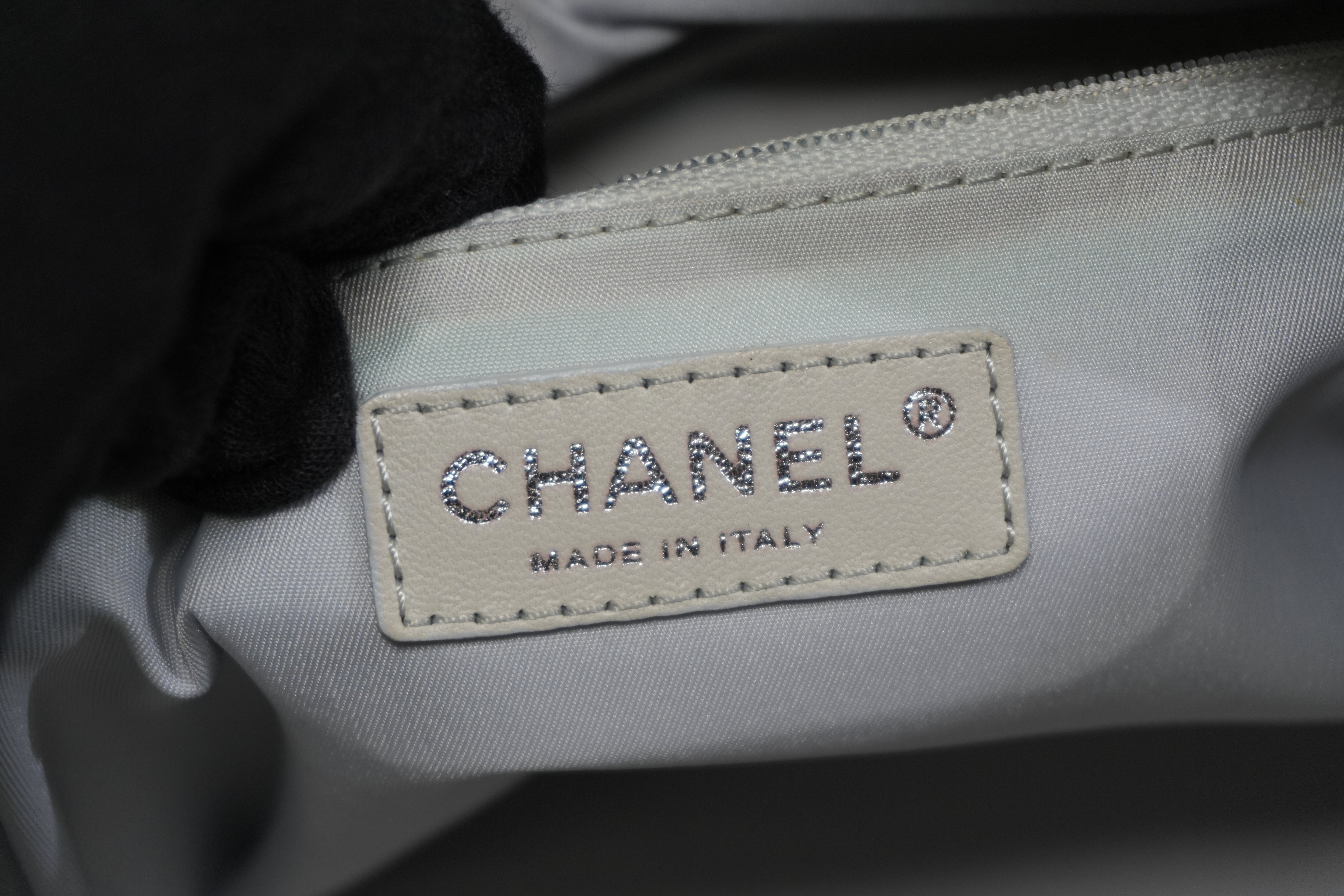 Pre-owned Chanel Paris Biarritz Tote Bag Silver