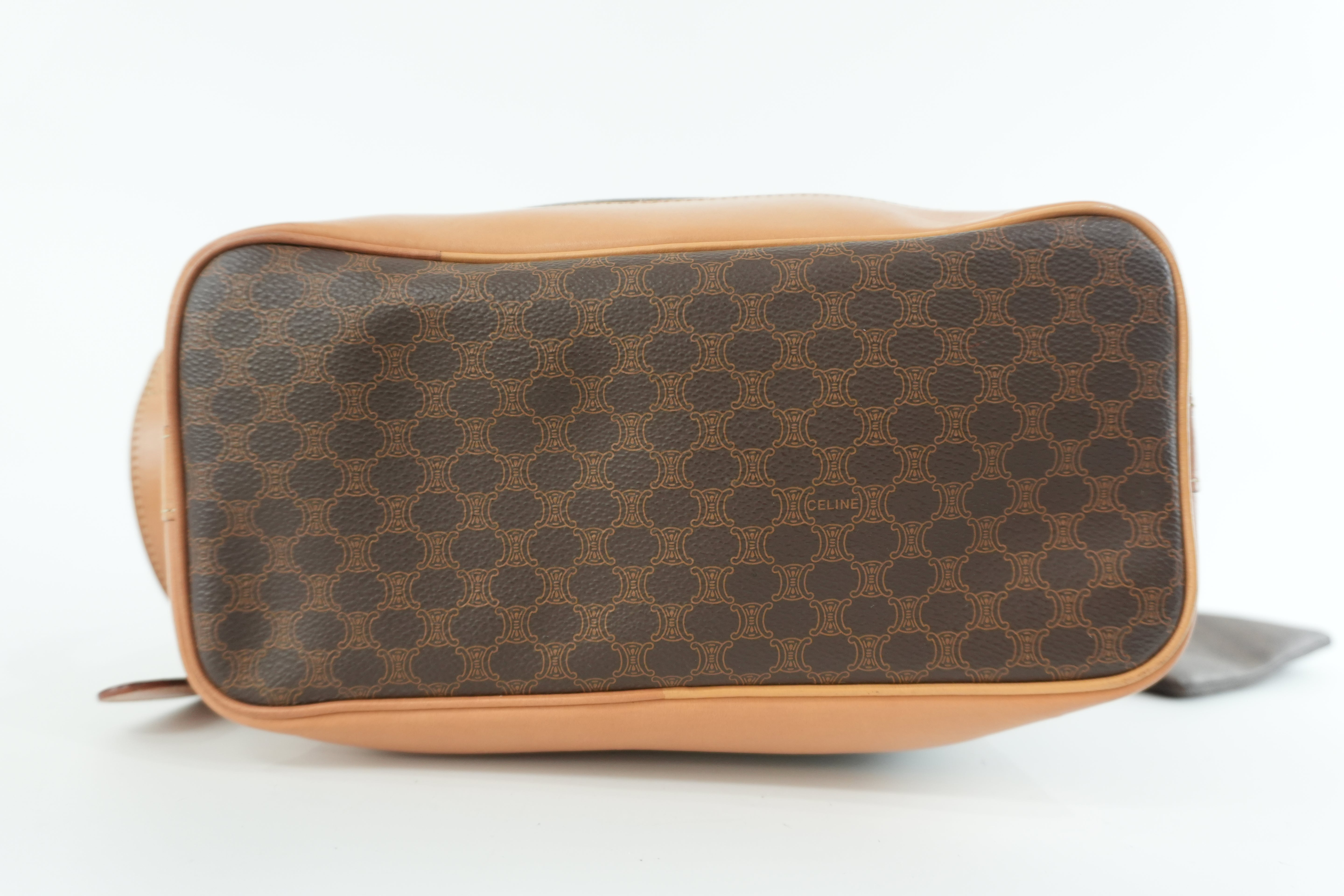 Celine Macadam Bucket Shoulder Bag Brown Used