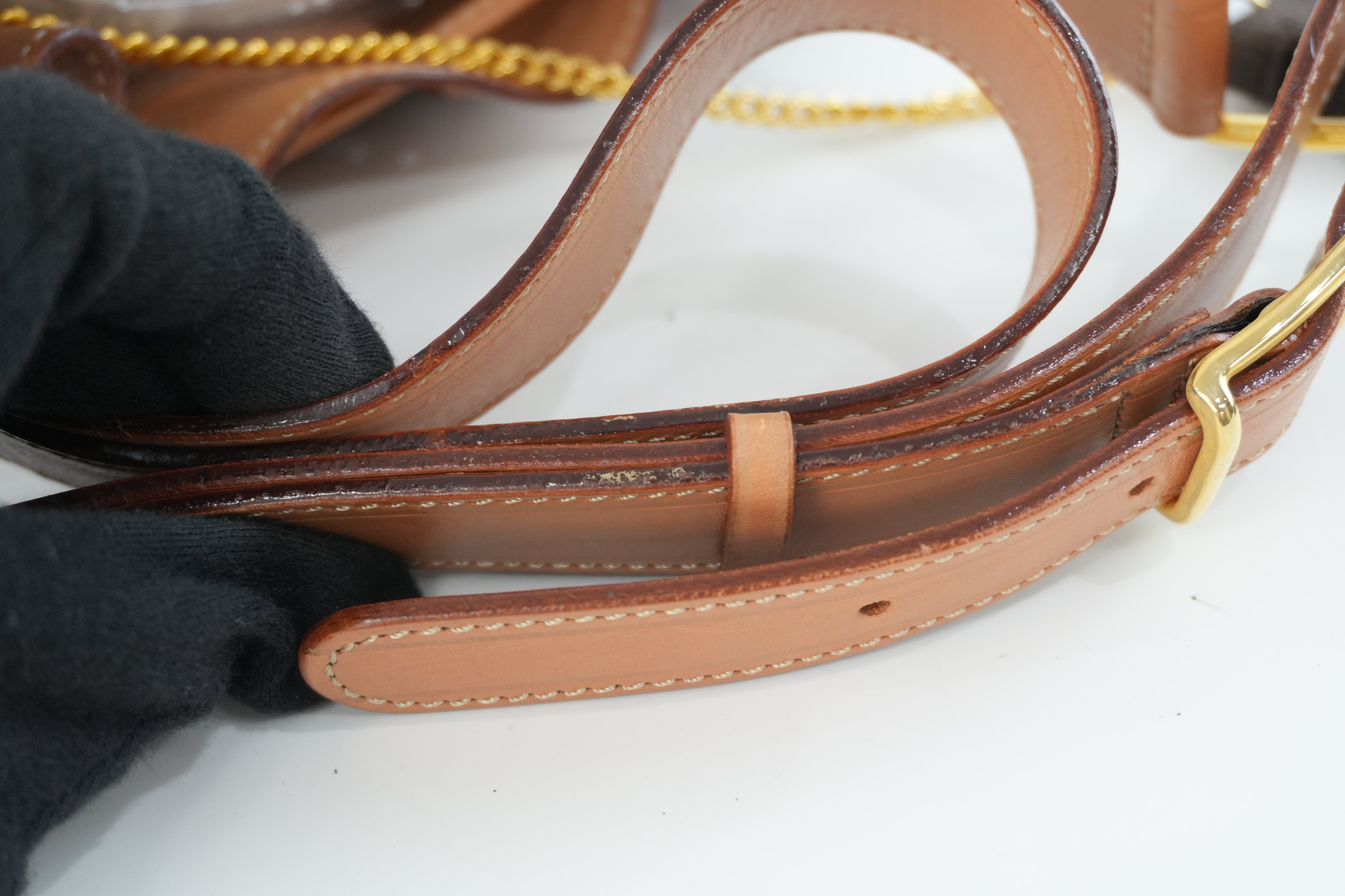 Celine Macadam Bucket Shoulder Bag Brown Used