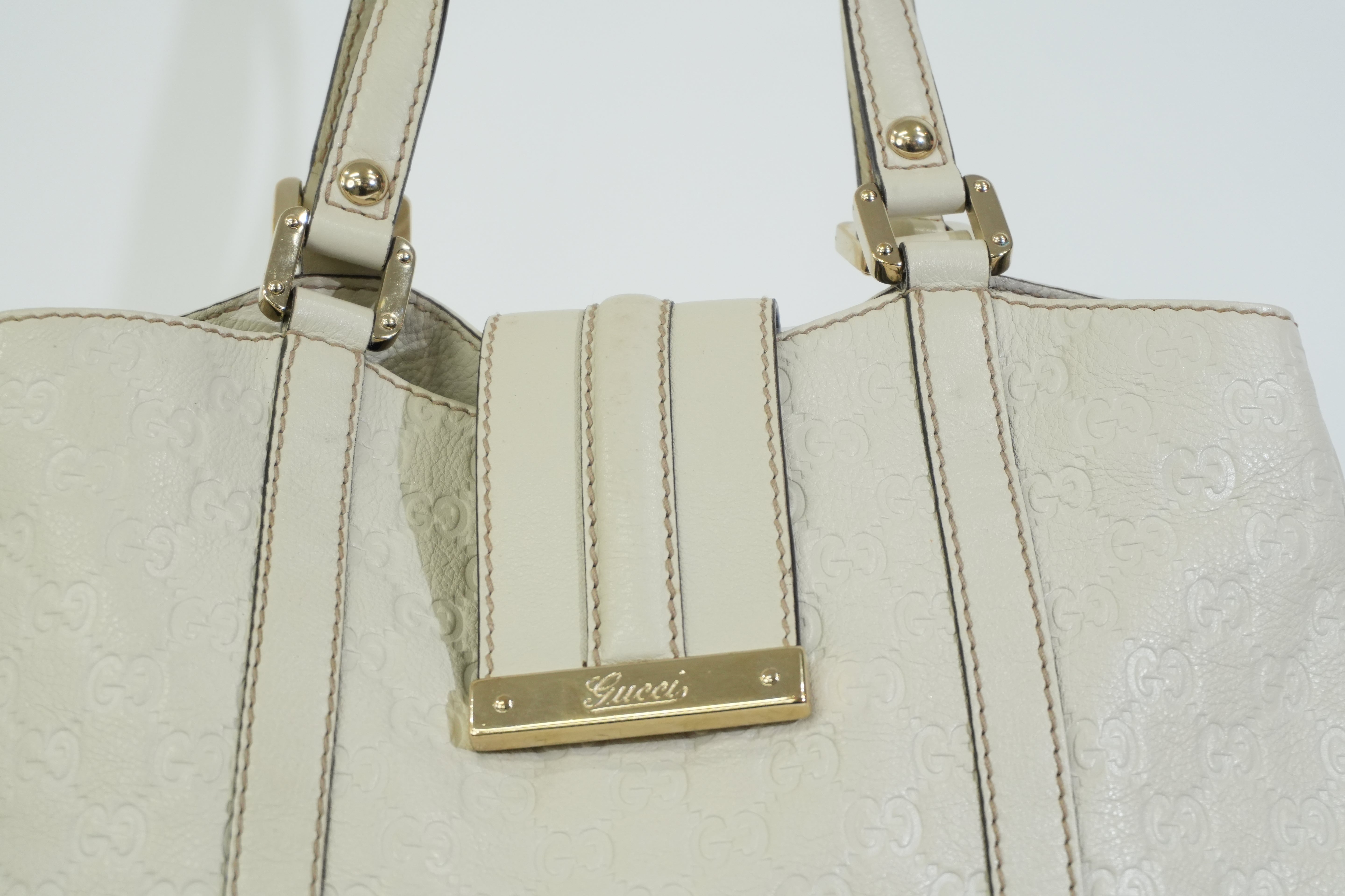 Pre-owned Gucci New Ladies Tote Bag White
