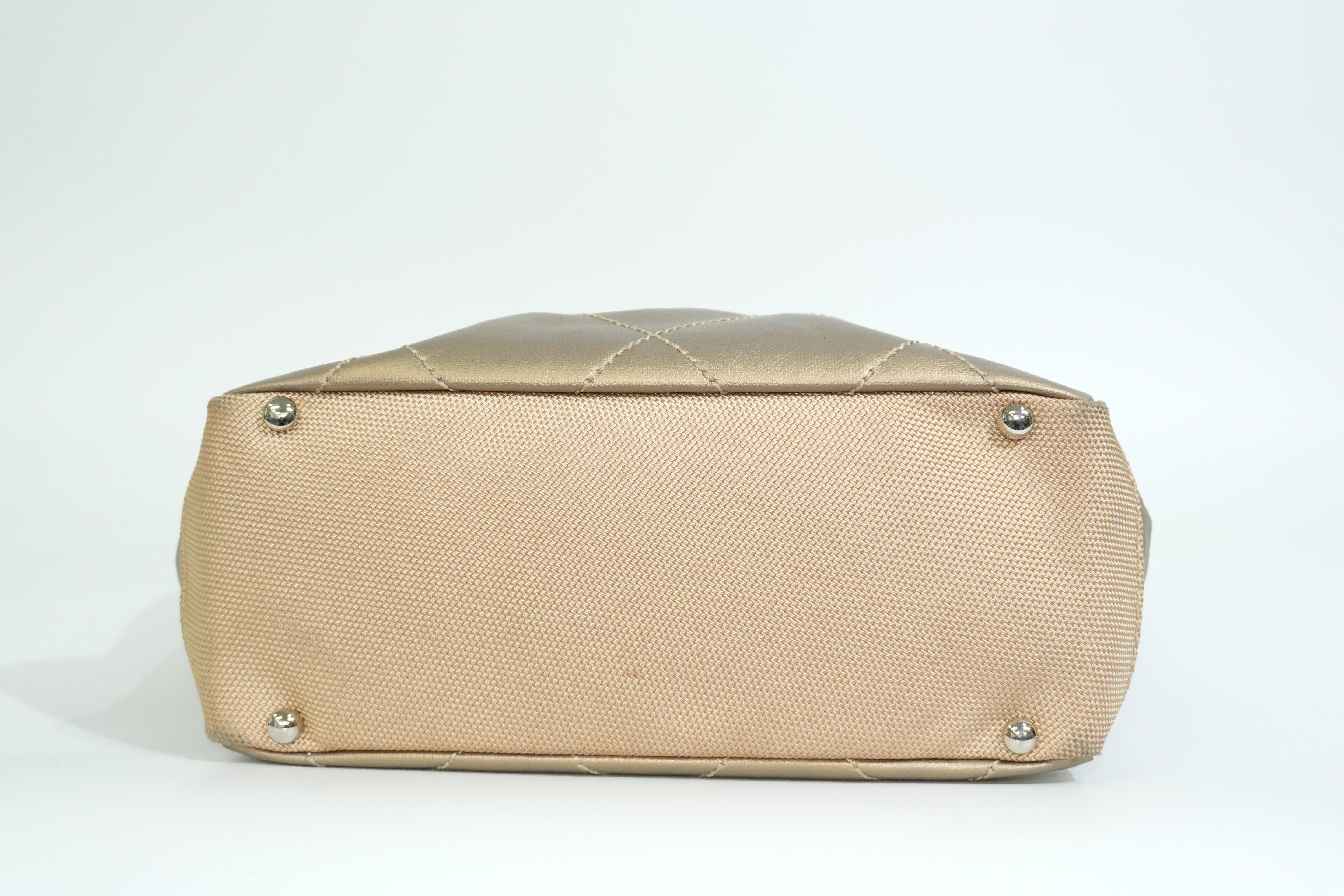Pre-owned Chanel Paris Biarritz Tote Bag Metallic Gold