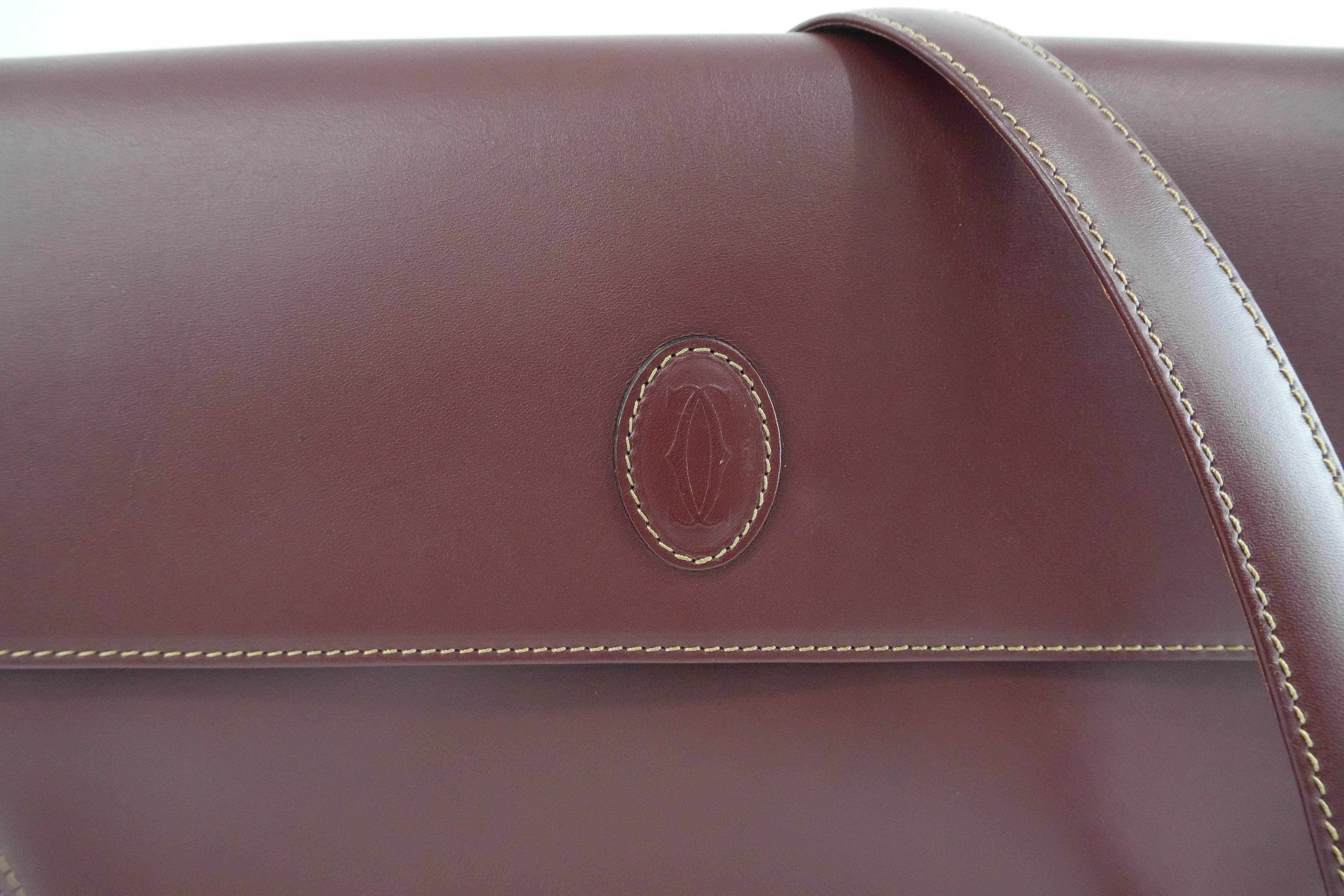 Cartier Crossbody Bag Burgundy Used