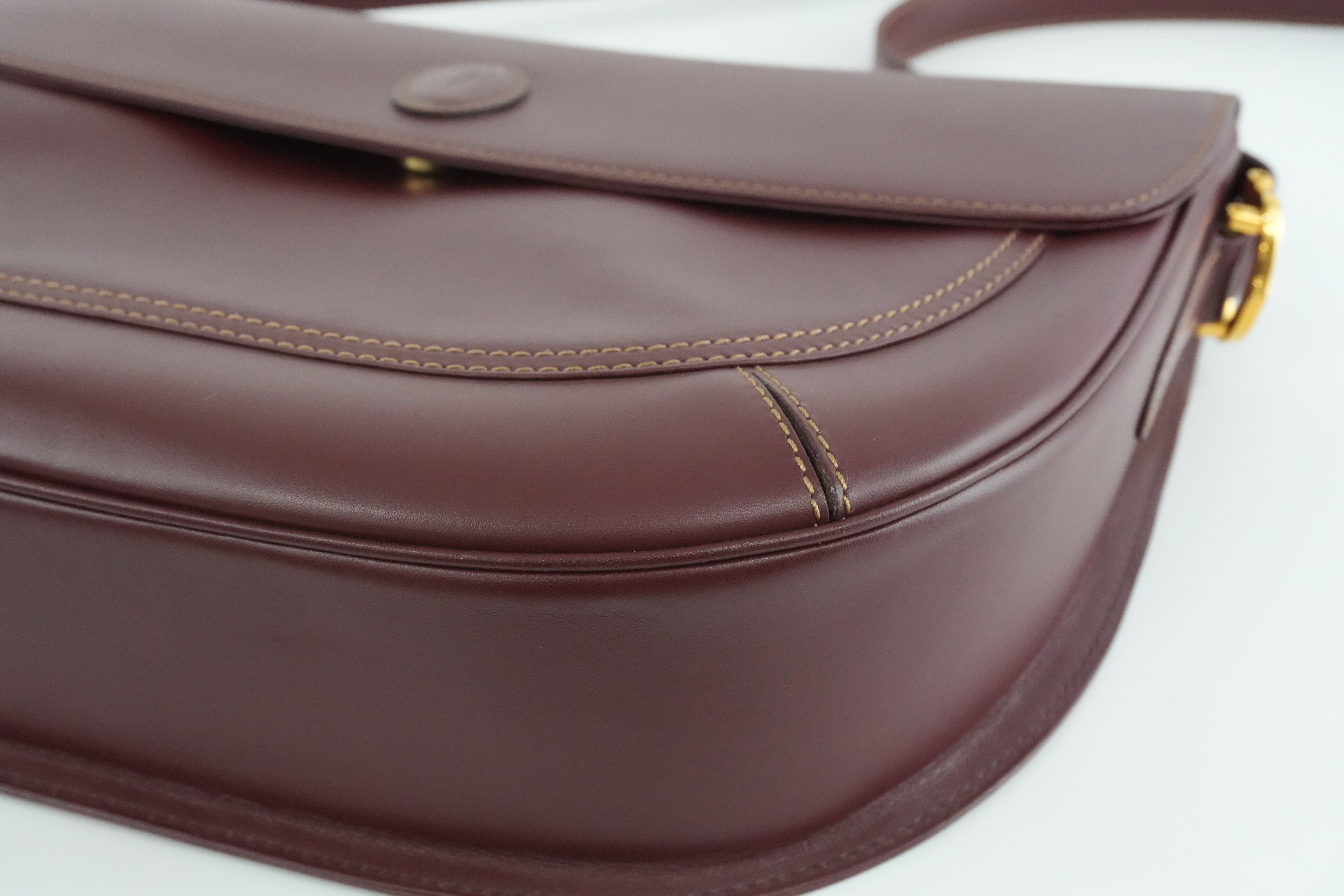 Cartier Crossbody Bag Burgundy Used