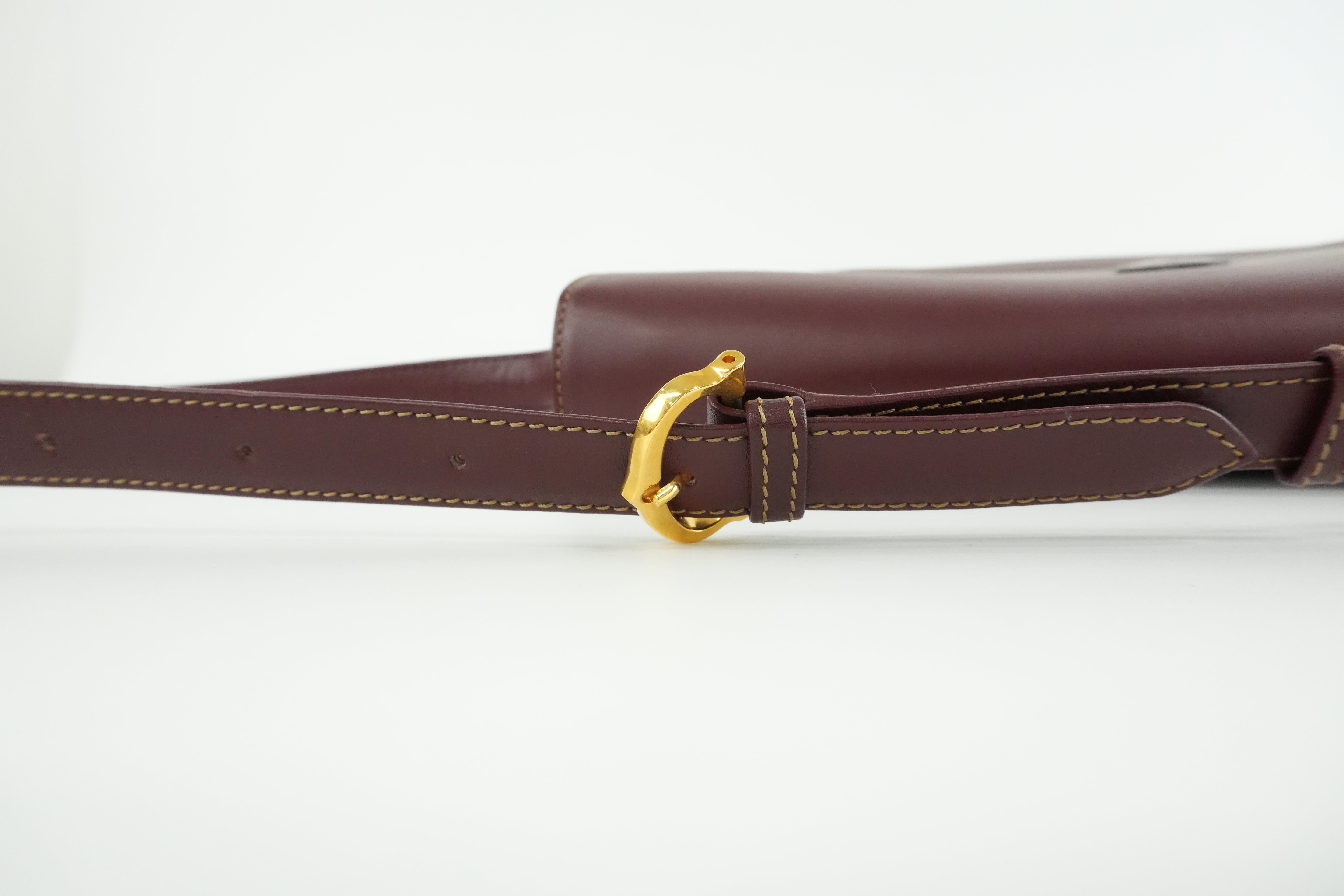 Cartier Crossbody Bag Burgundy Used