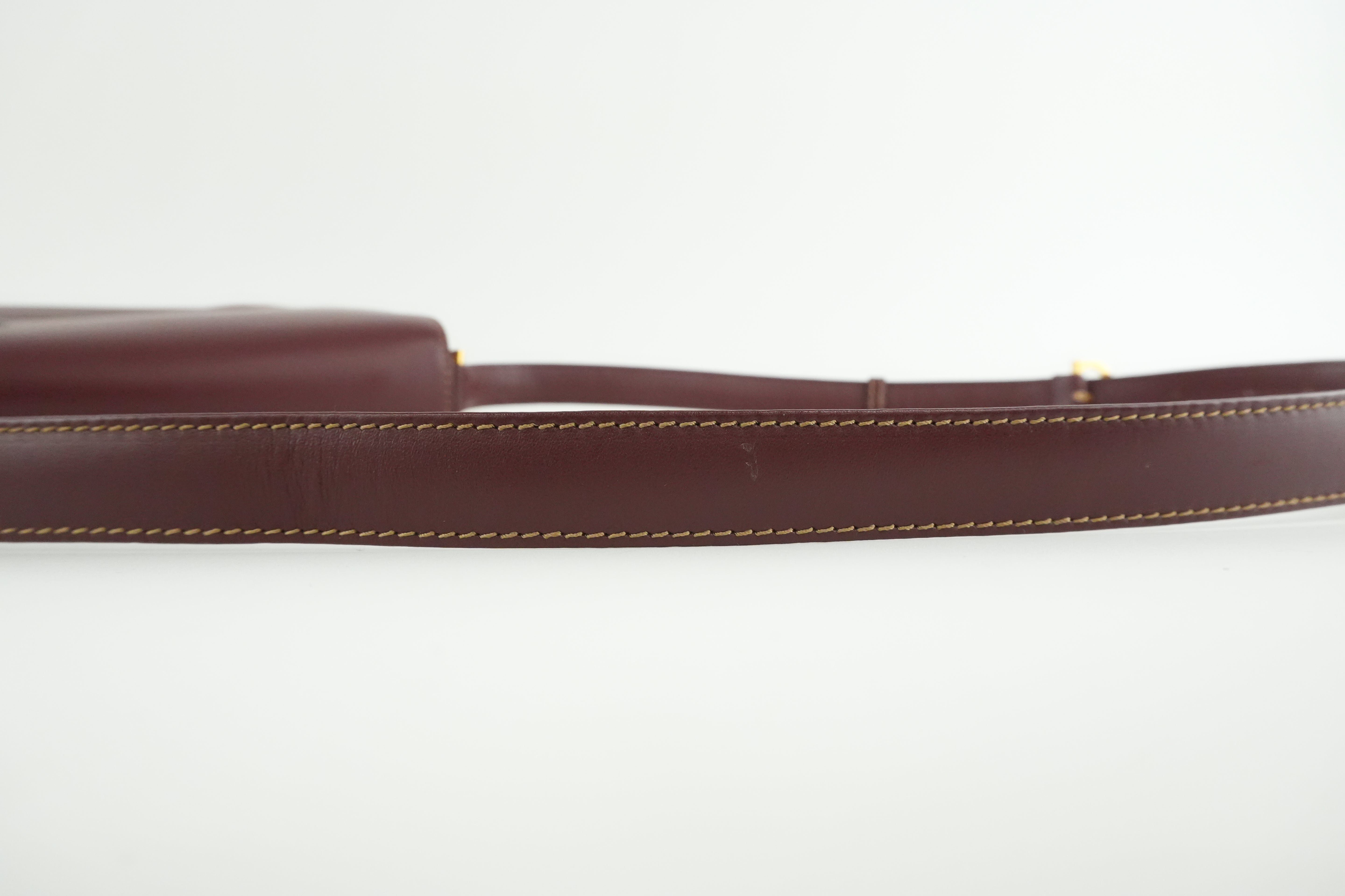 Cartier Crossbody Bag Burgundy Used