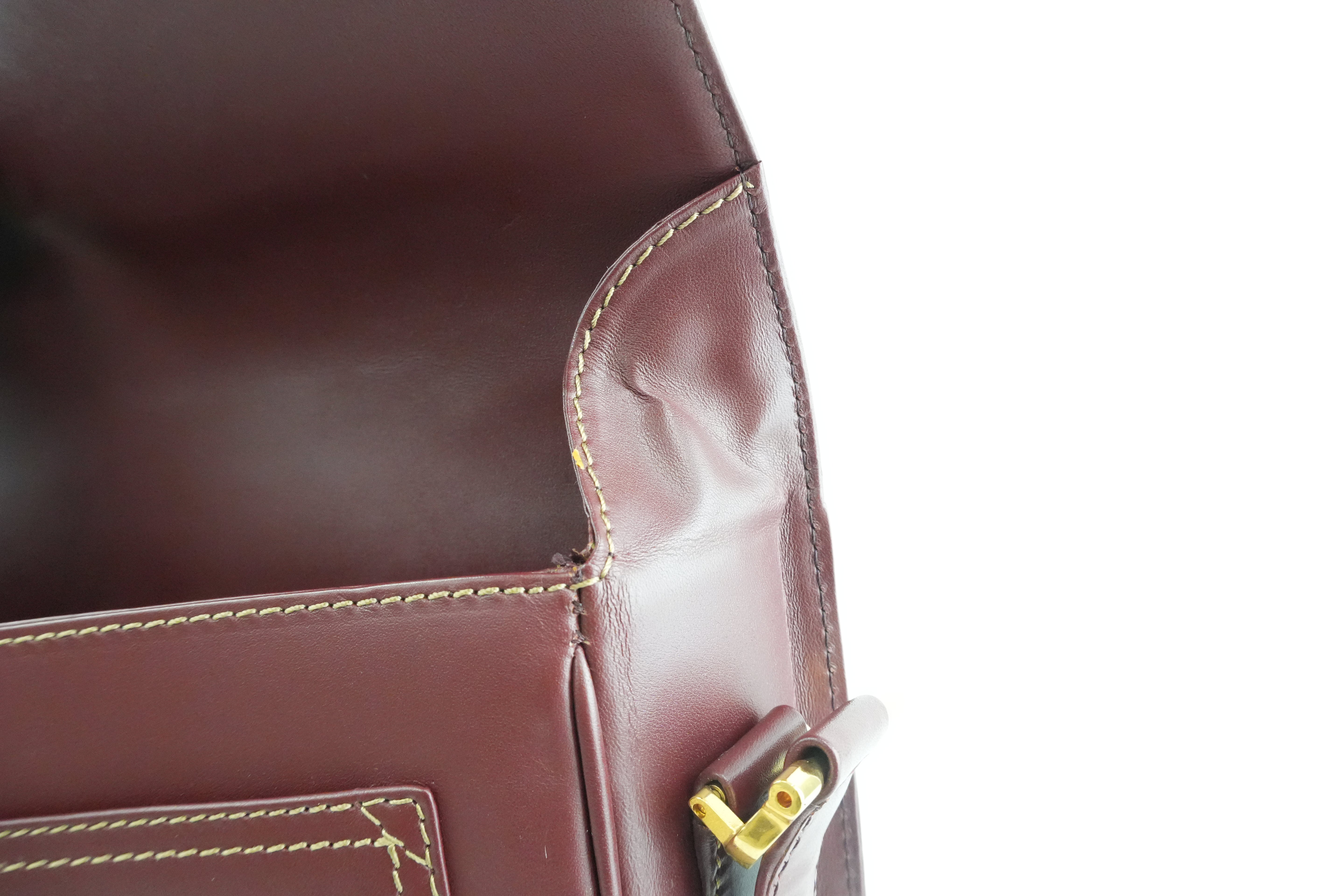 Cartier Crossbody Bag Burgundy Used