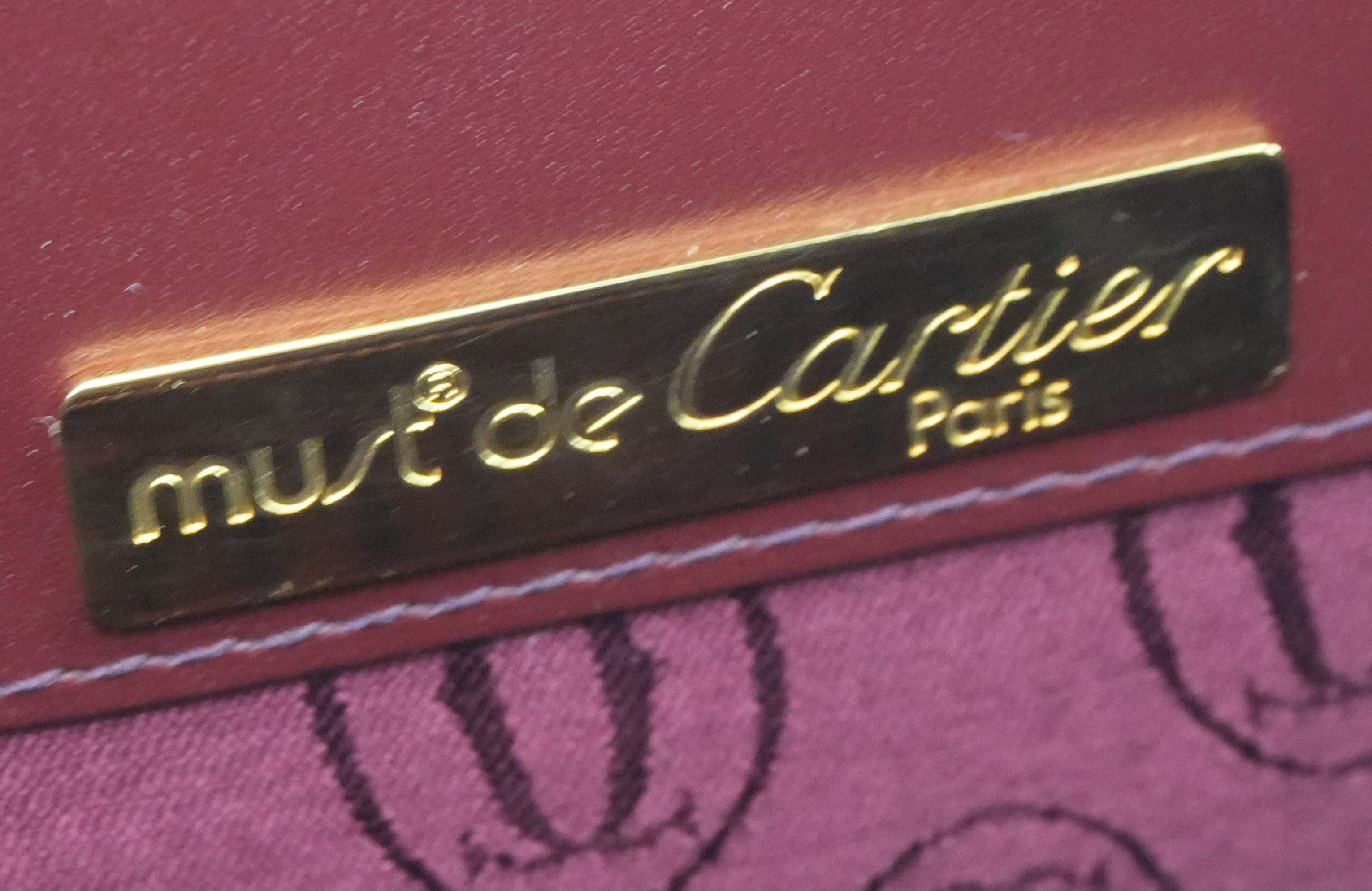 Cartier Crossbody Bag Burgundy Used