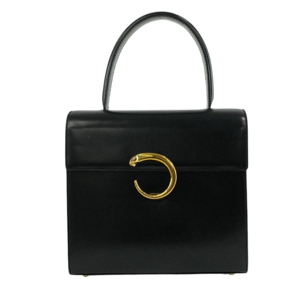 Cartier Panthere Handbag Black Used