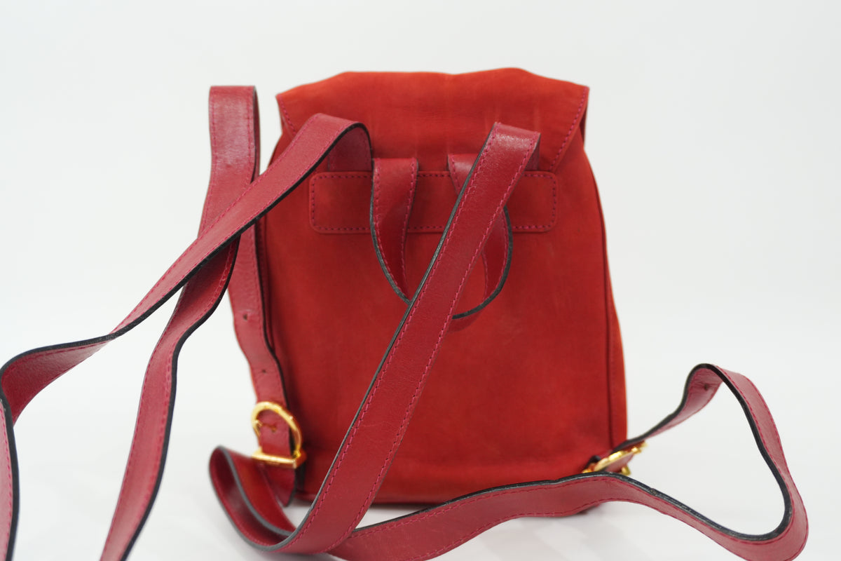 Pre-owned Ferragamo Backpack Red Orange