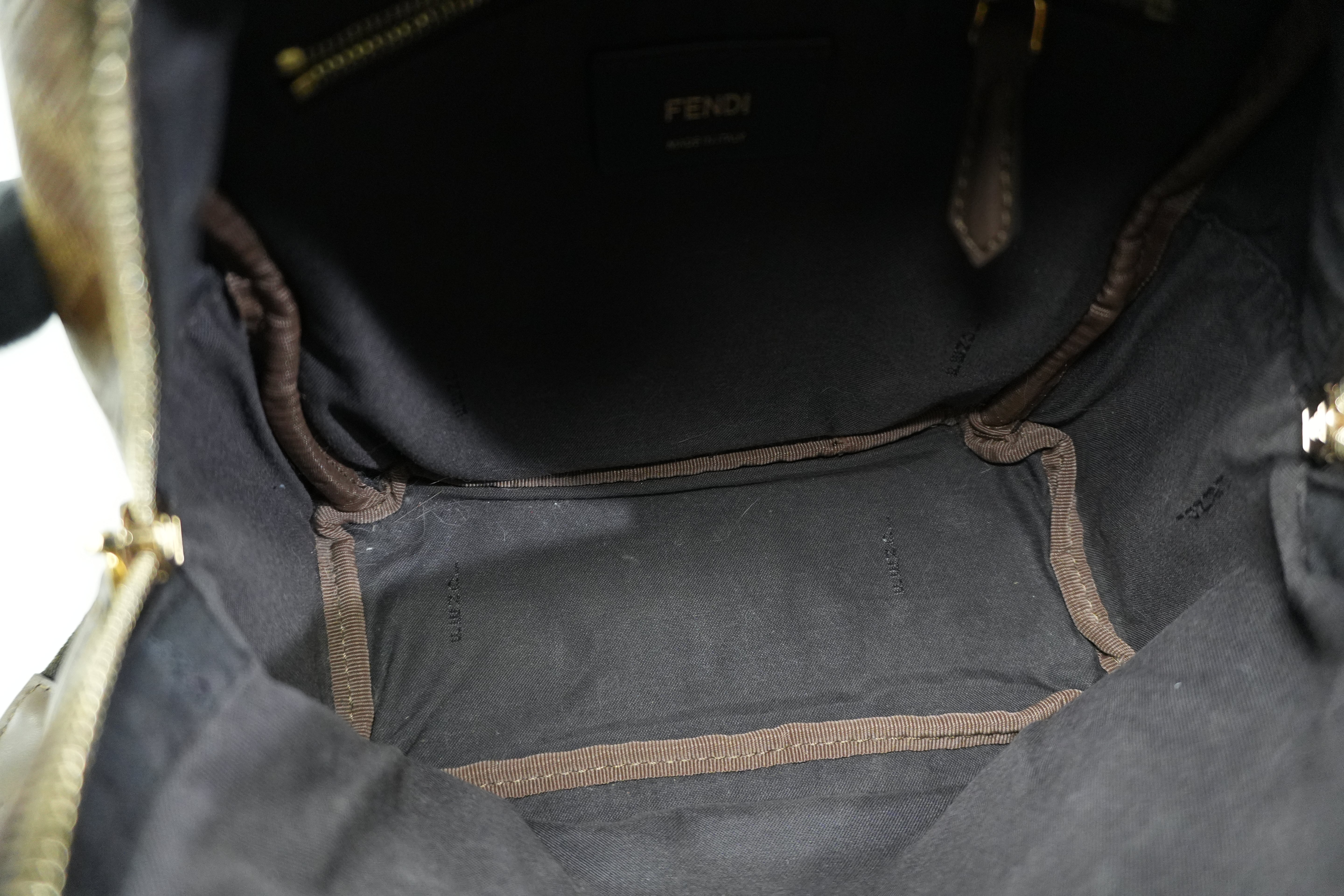 Pre-owned Fendi FILA Mini Mania Zucca Backpack