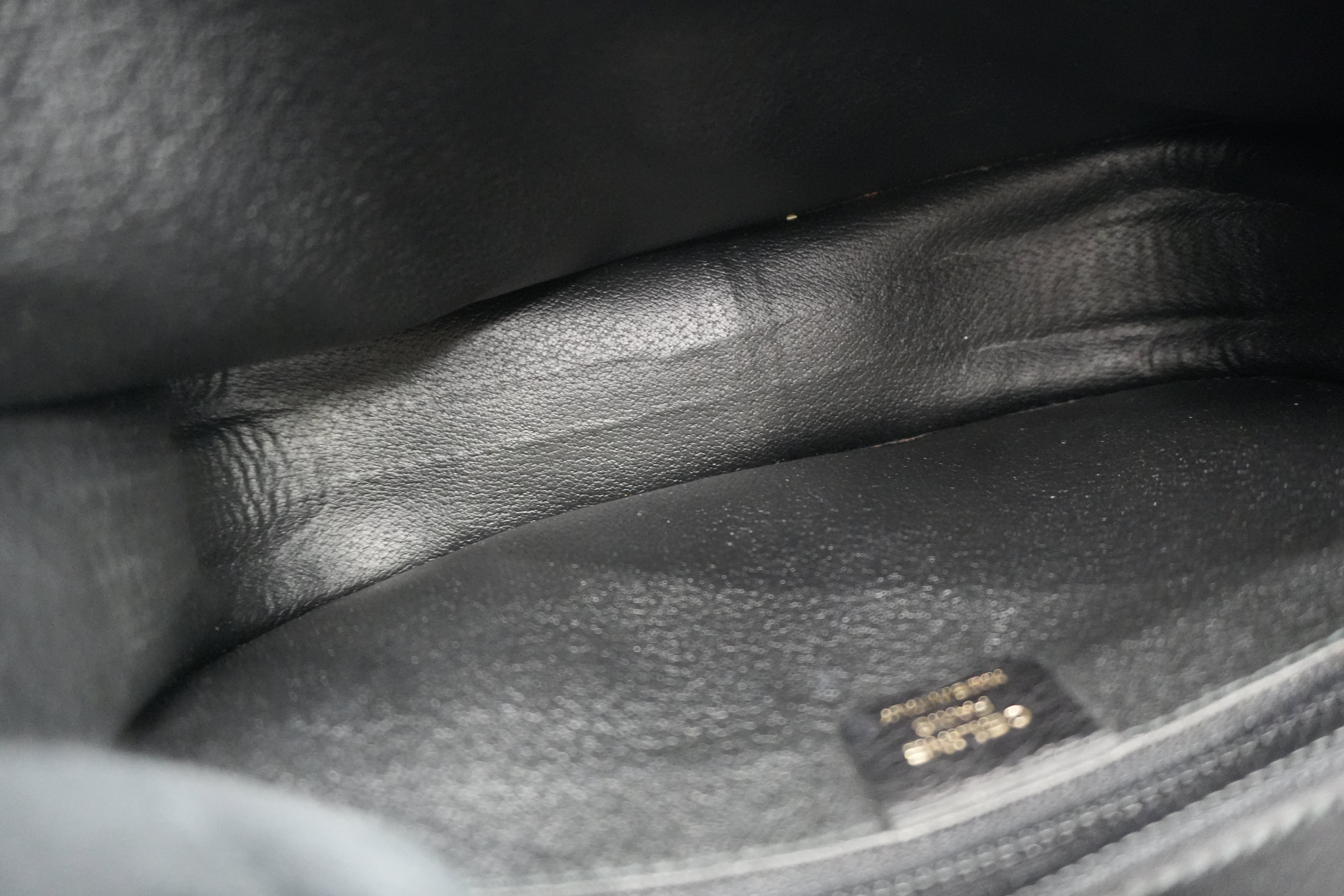 Celine Shoulder Bag Black Leather Used