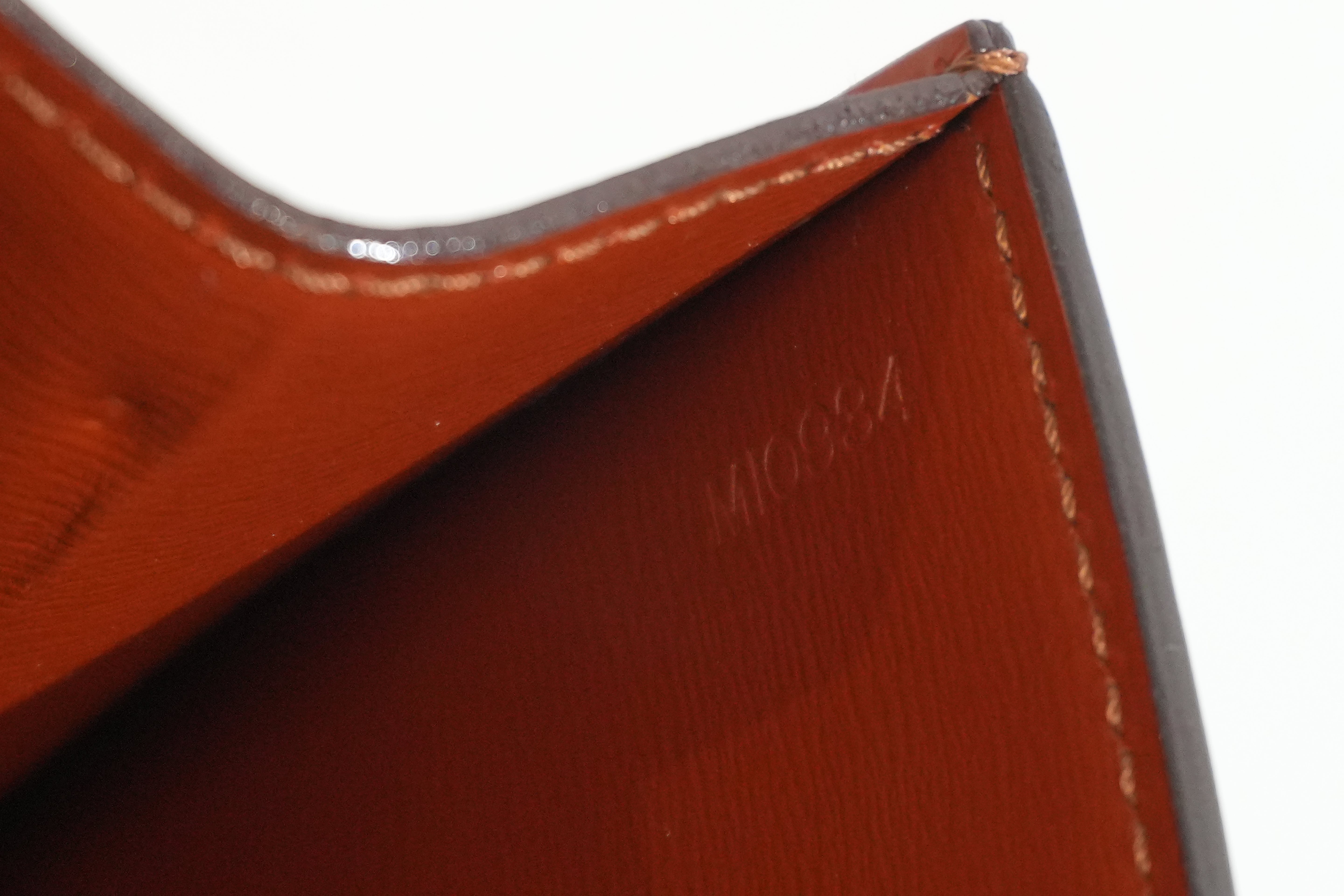 Pre-owned Louis Vuitton Epi Malesherbe Top Handle Handbag Kenya Brown