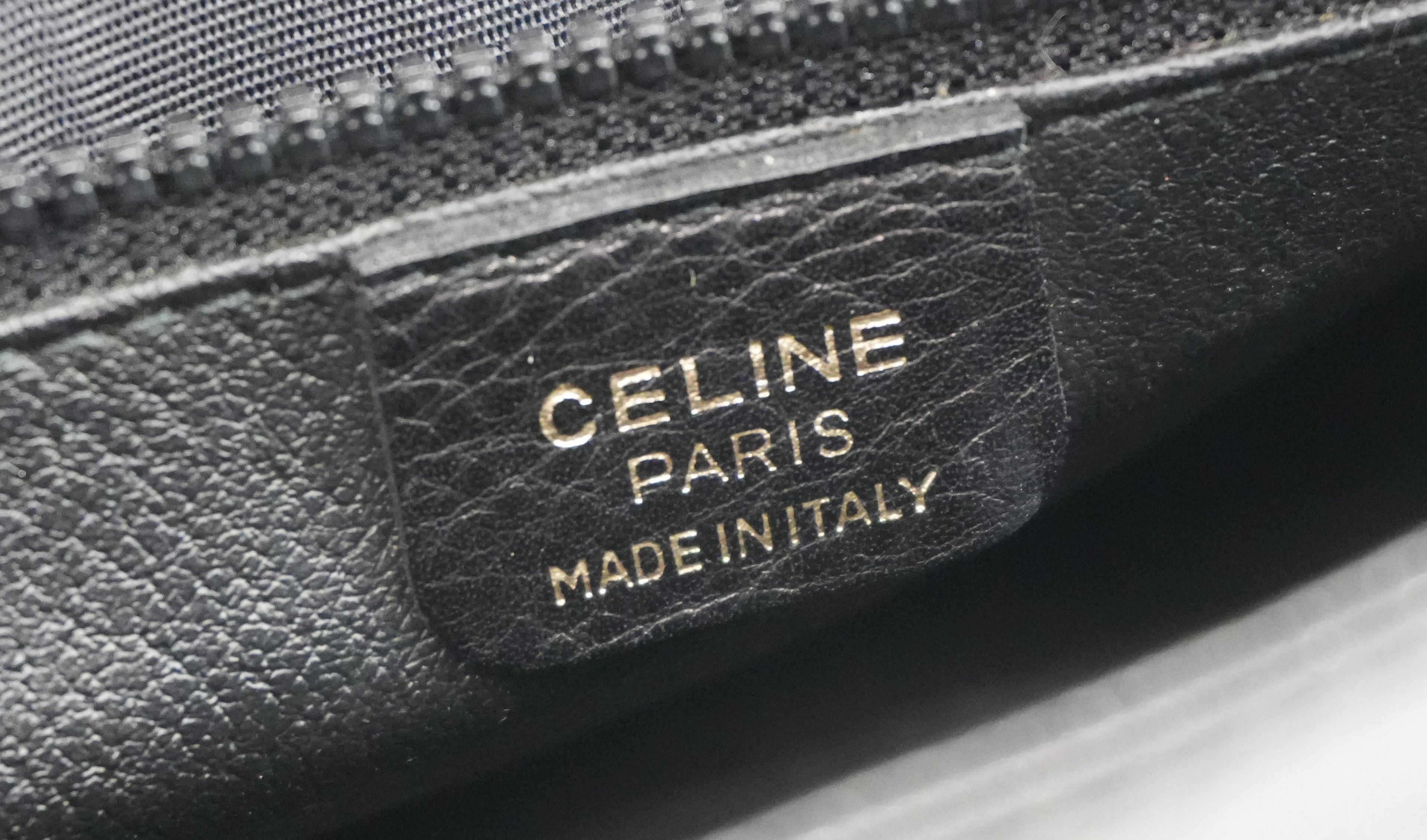 Celine Shoulder Bag Black Leather Used