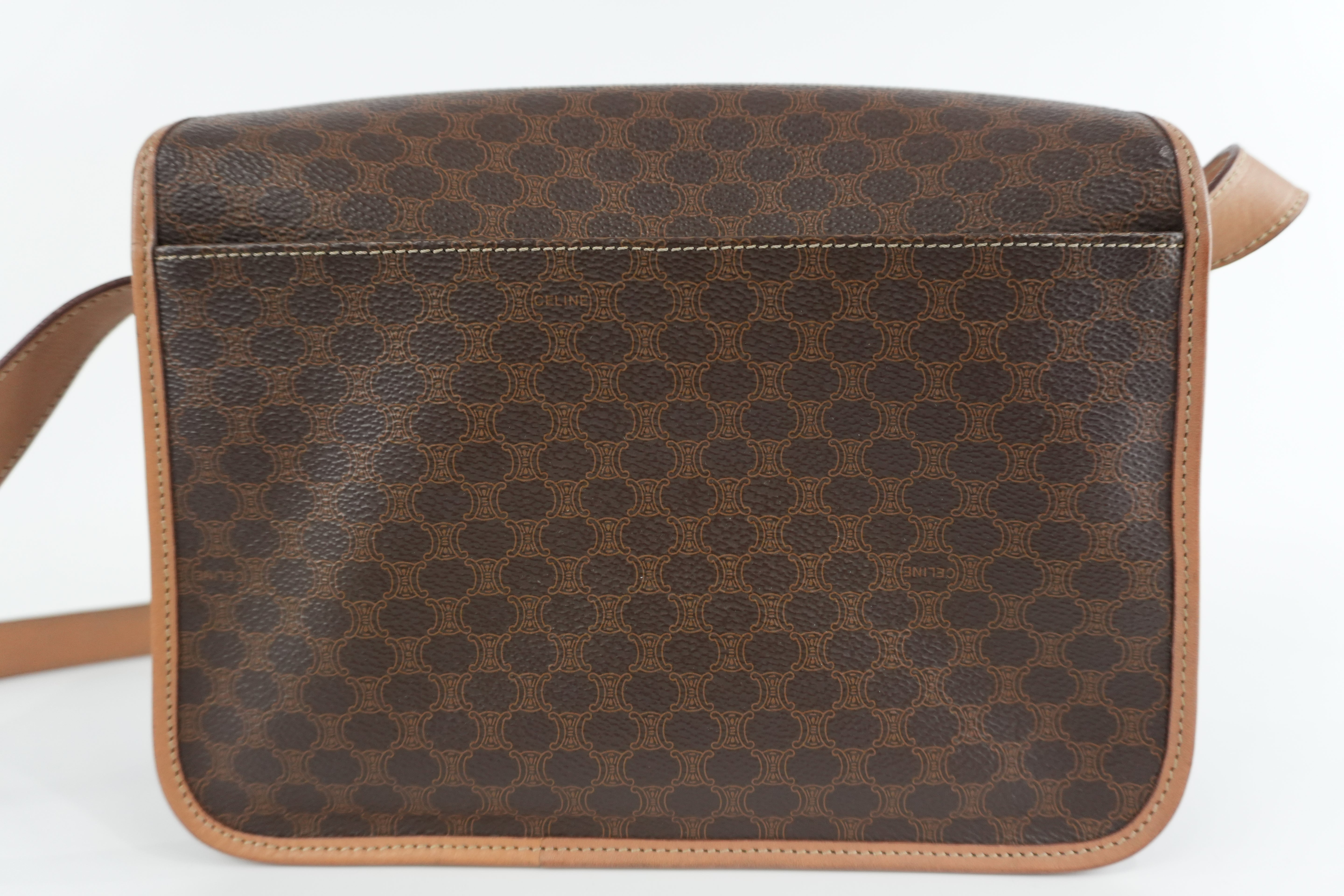 Celine Macadam Shoulder Bag Brown Used