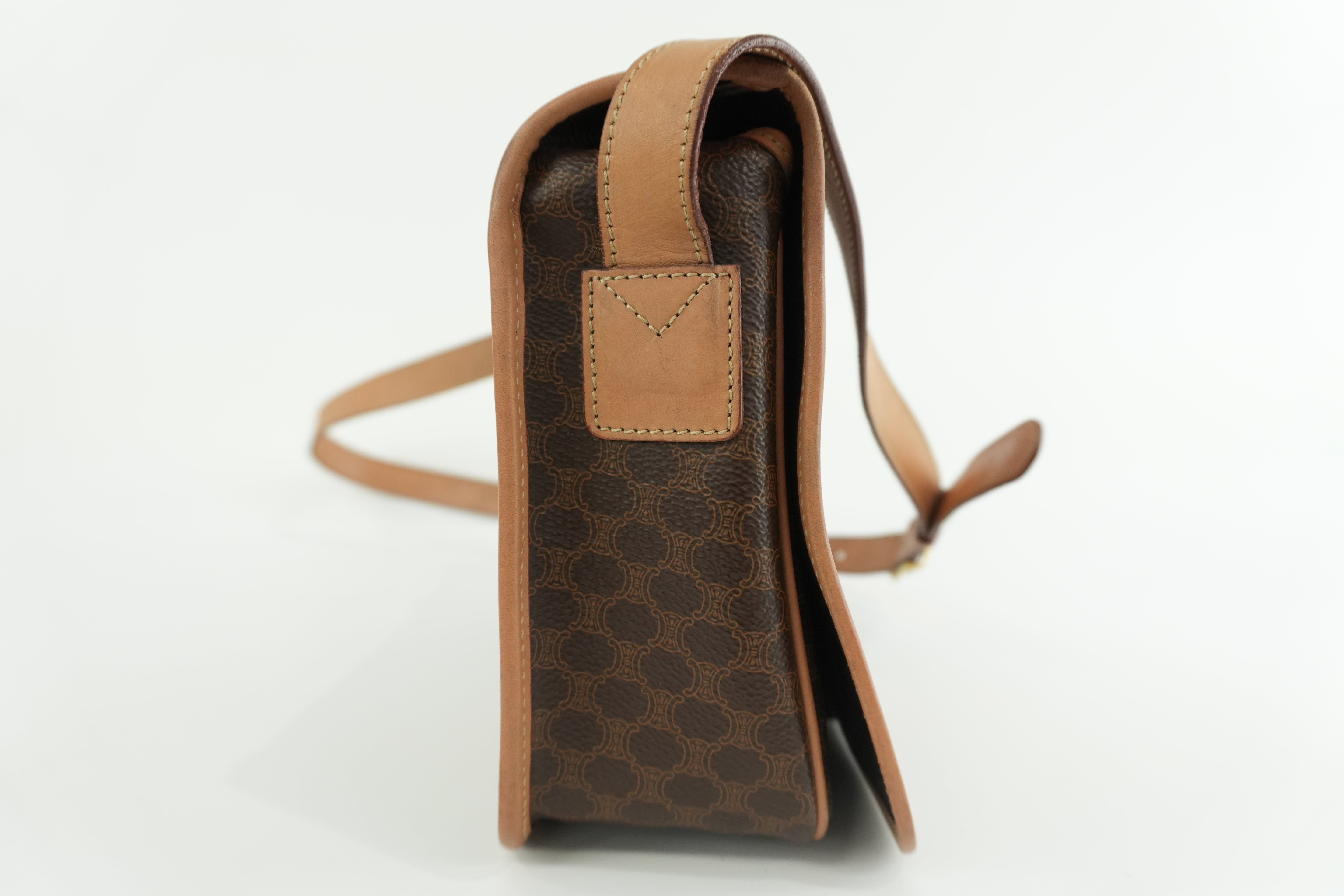 Celine Macadam Shoulder Bag Brown Used