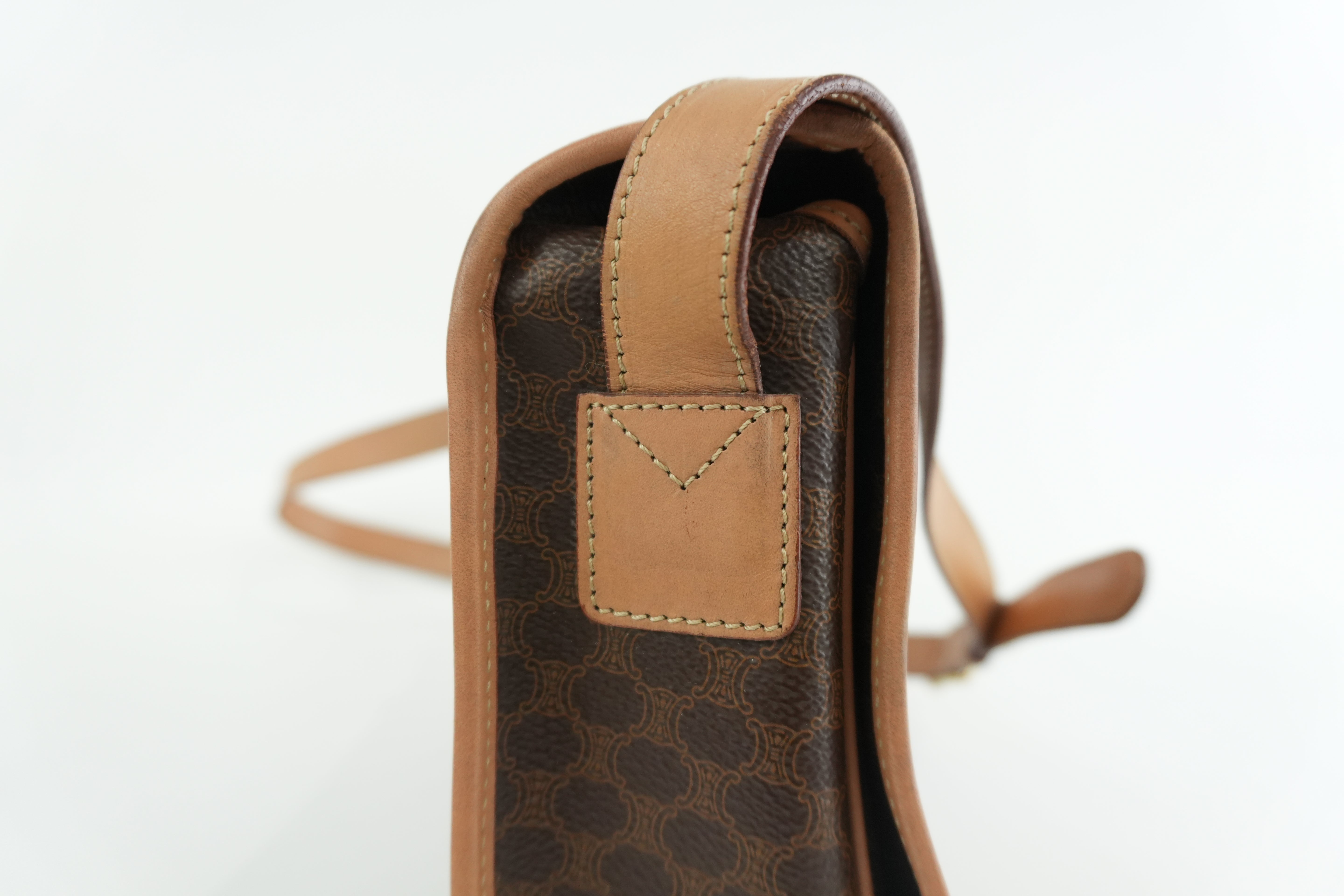 Celine Macadam Shoulder Bag Brown Used