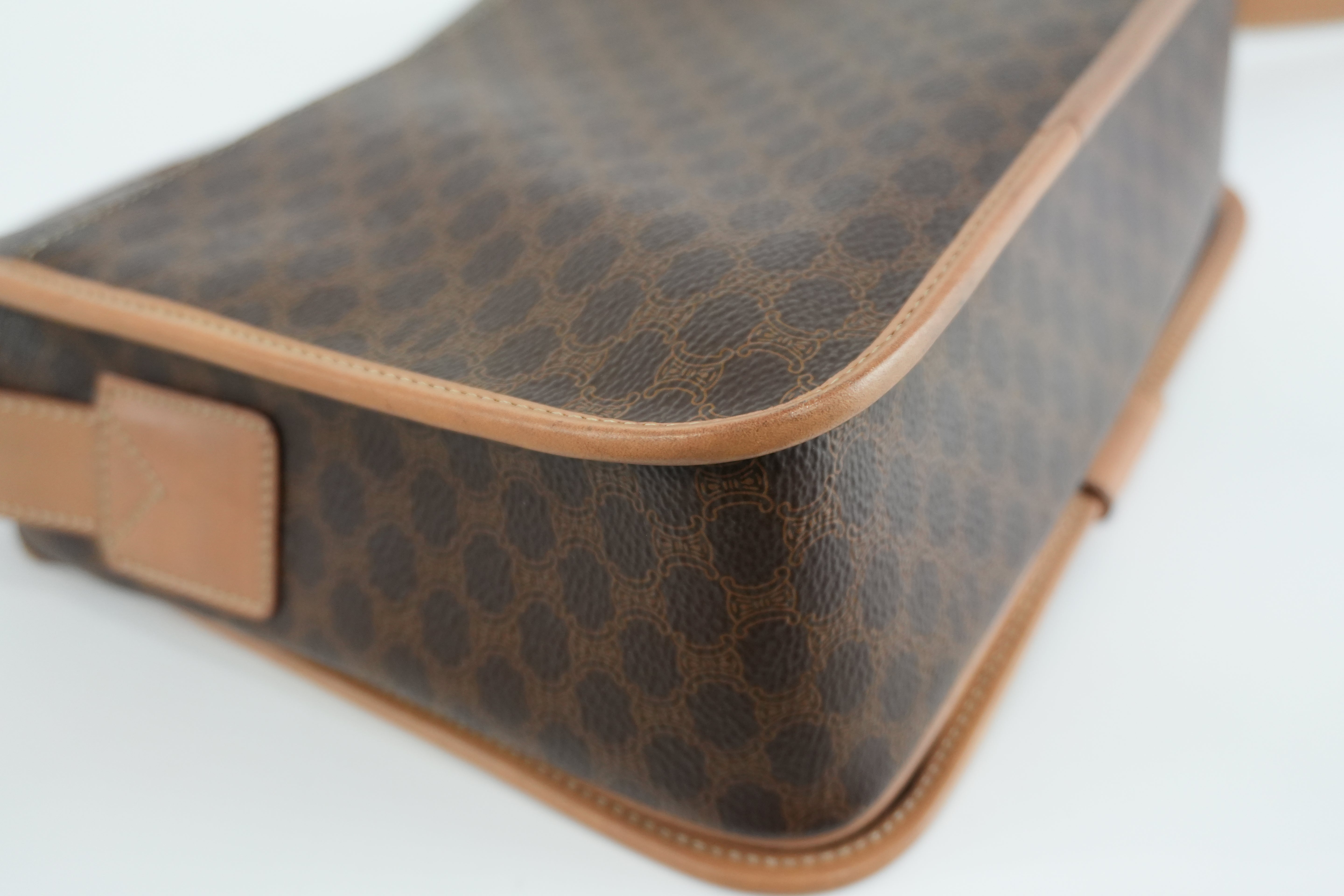 Celine Macadam Shoulder Bag Brown Used