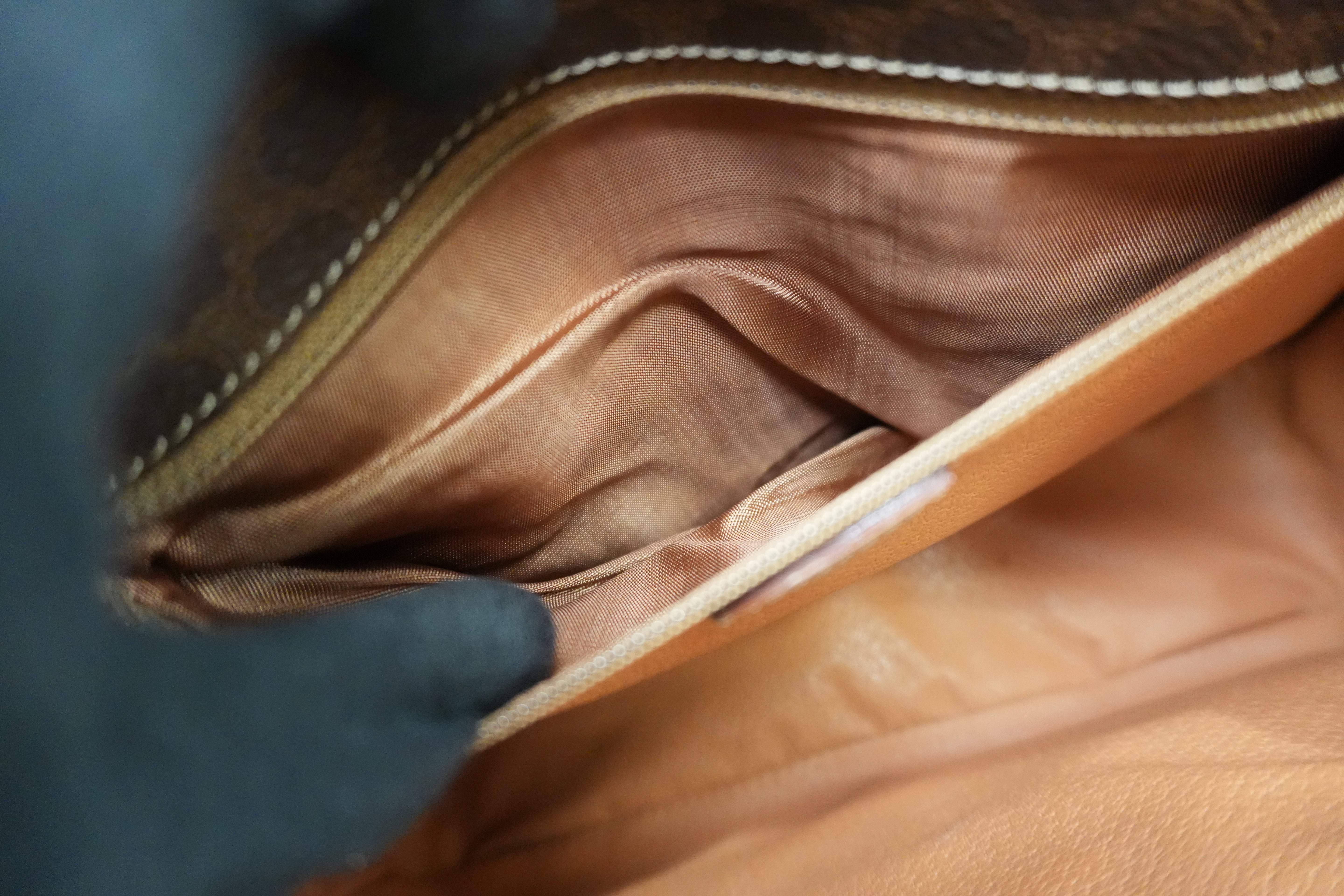 Celine Macadam Shoulder Bag Brown Used