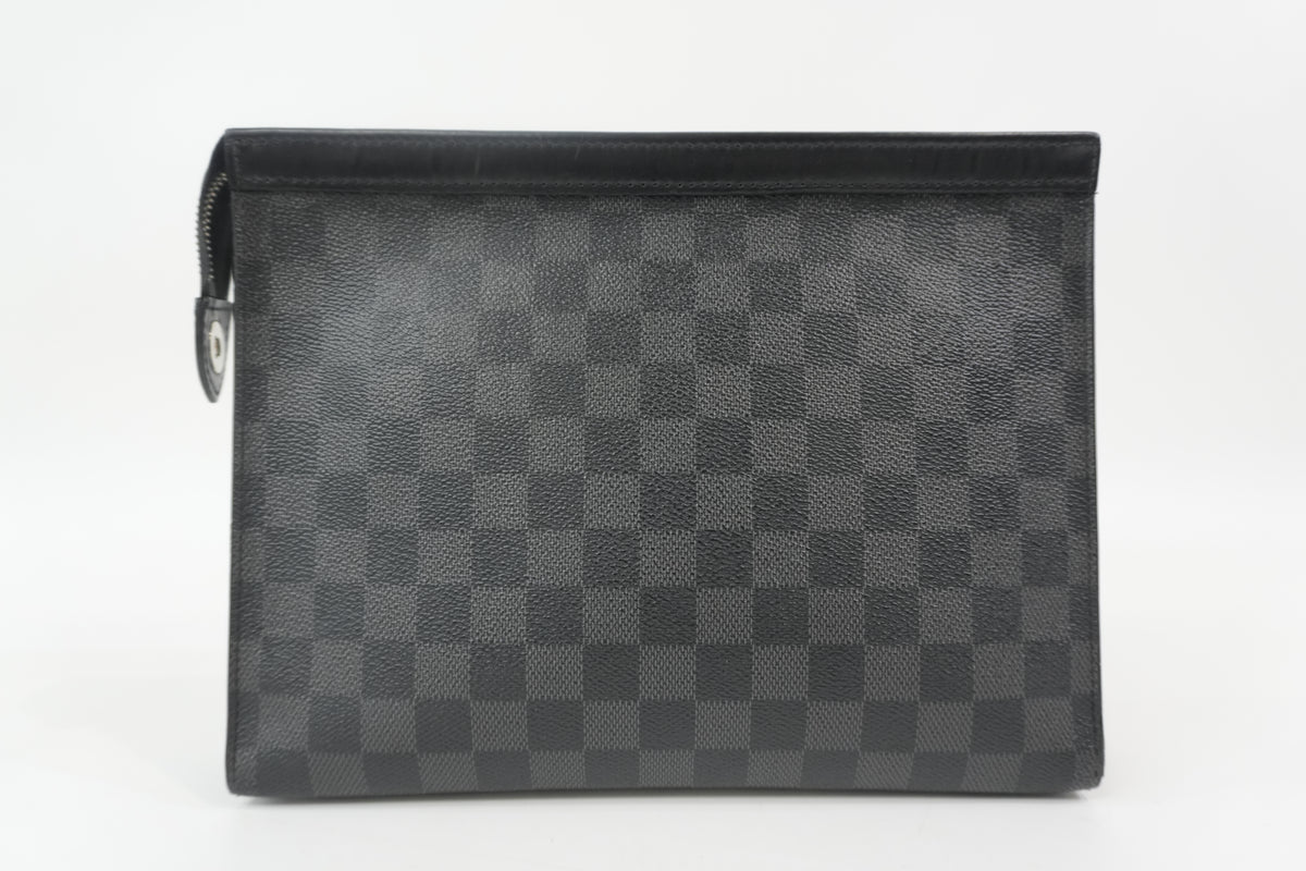 Pre-Owned Louis Vuitton Damier Graphite Pochette Voyage Clutch