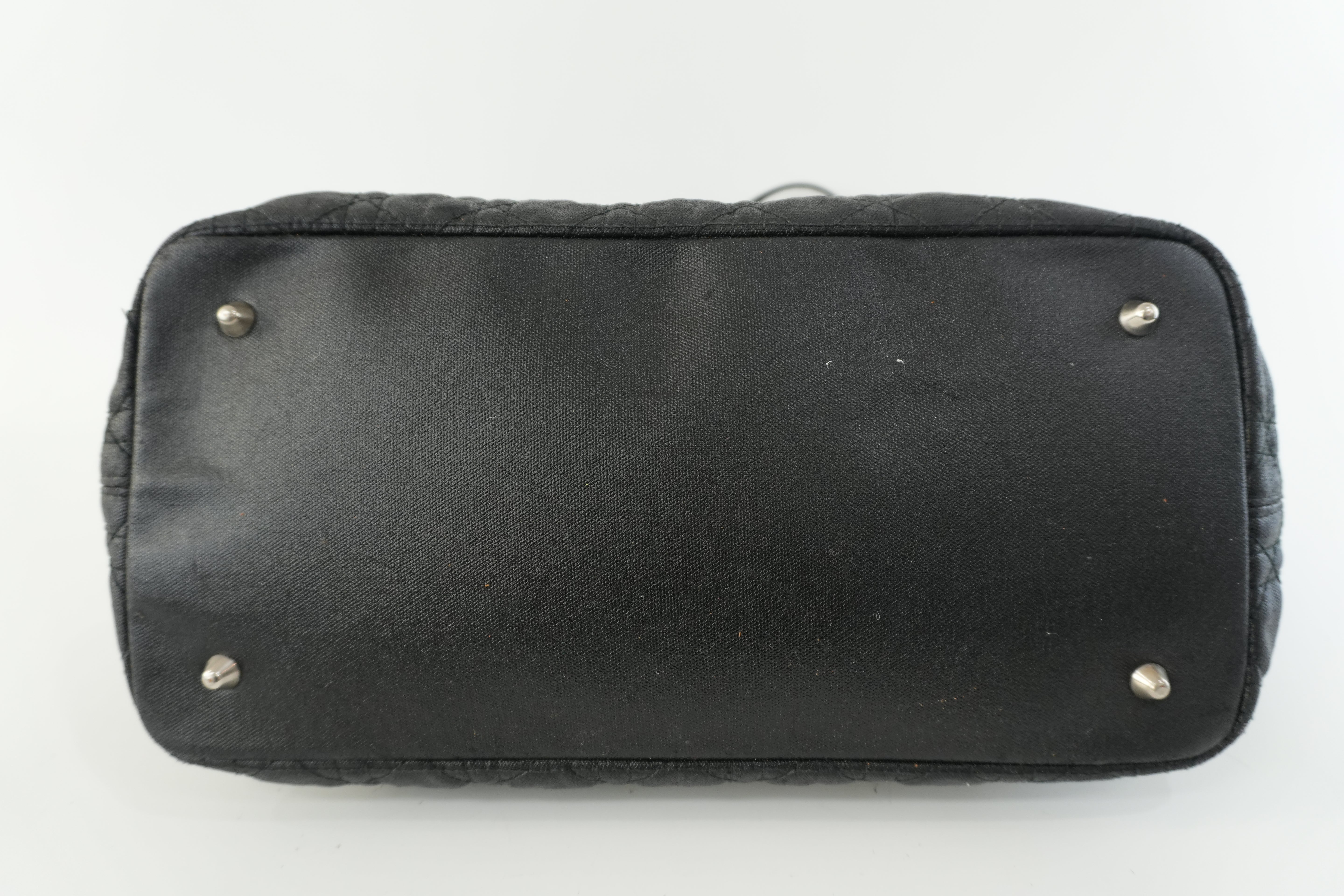 Pre-owned Christian Dior Nylon Panarea Tote Bag Black Used