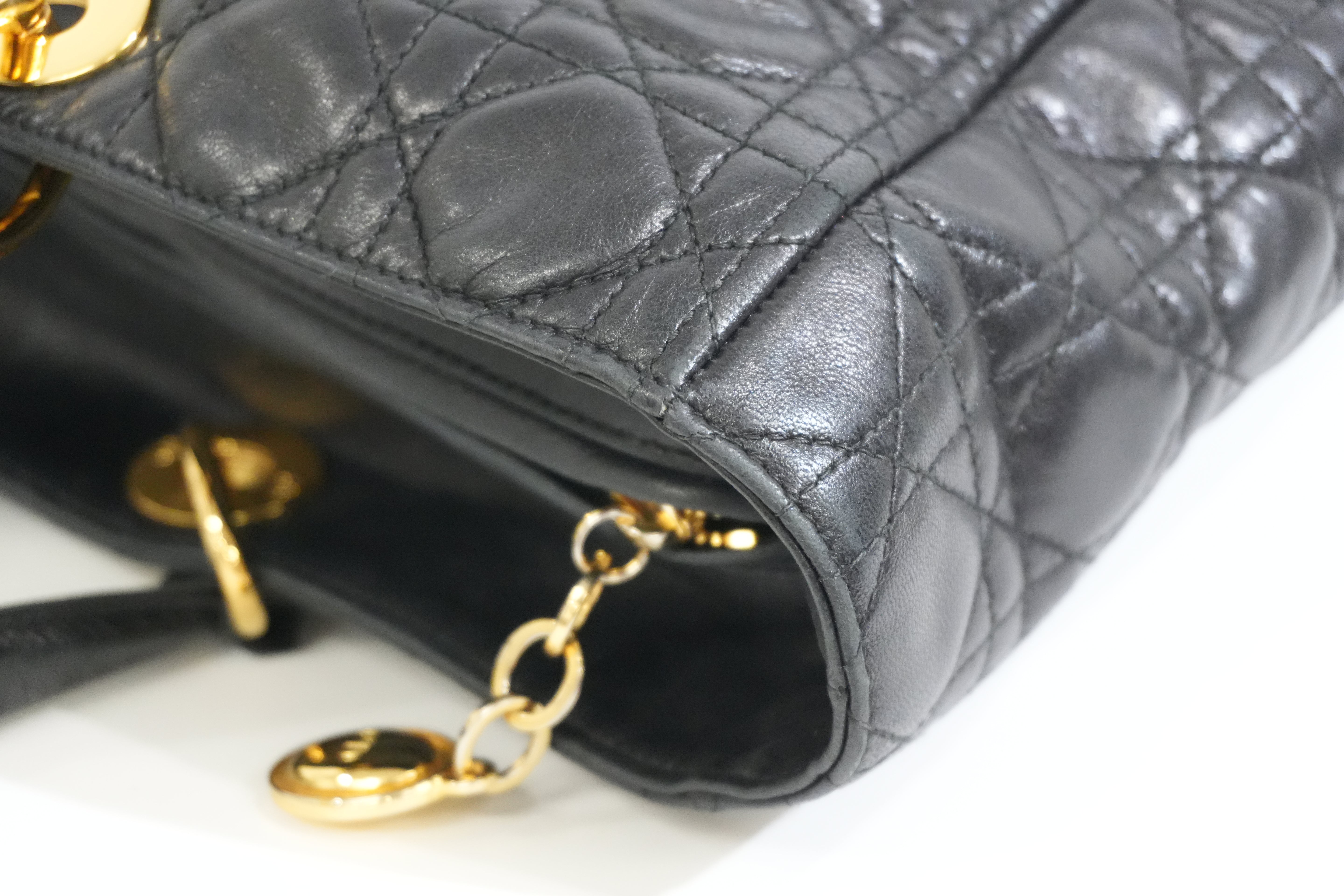 Pre-owned Dior Lady Dior Black
