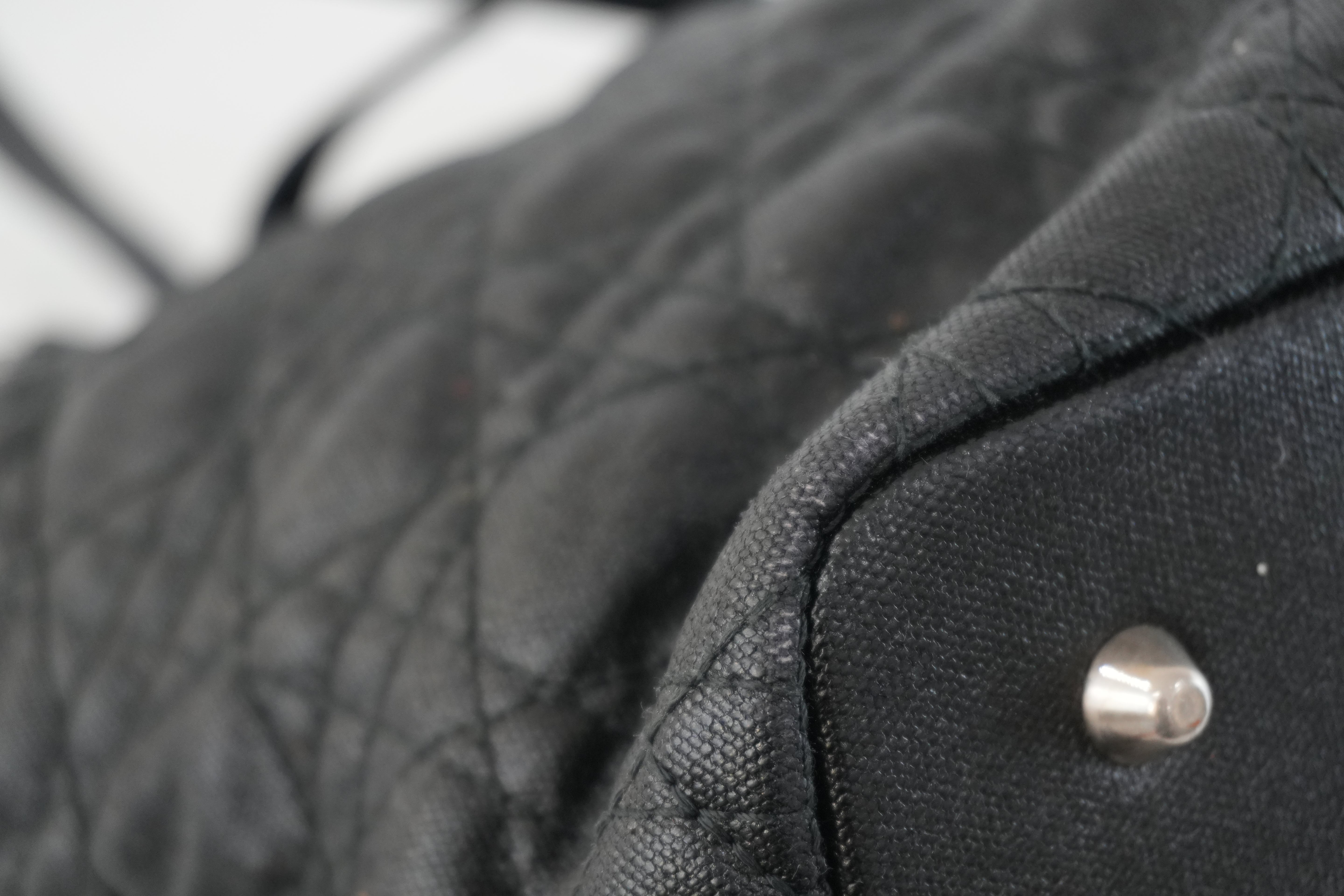 Pre-owned Christian Dior Nylon Panarea Tote Bag Black Used