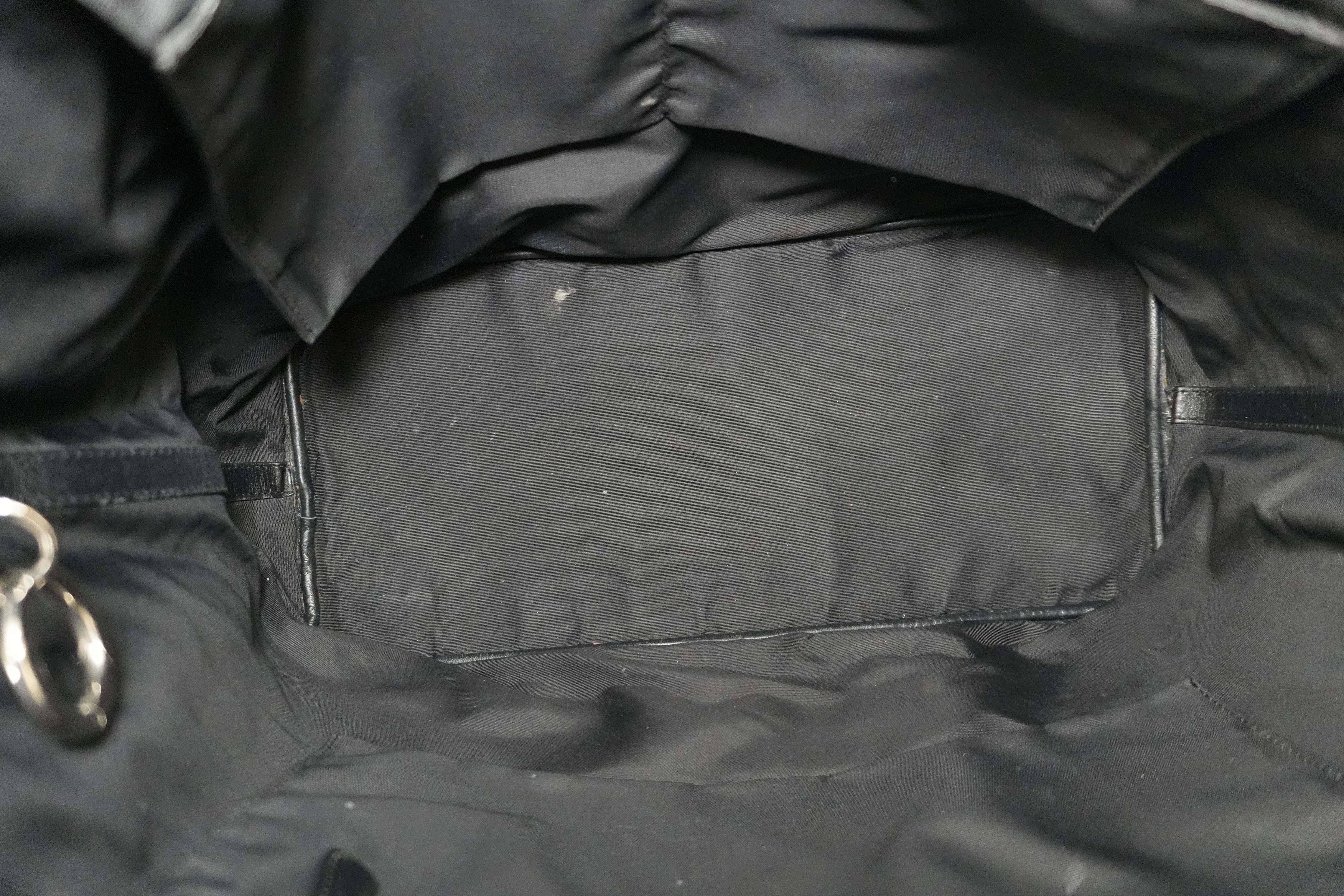 Pre-owned Christian Dior Nylon Panarea Tote Bag Black Used